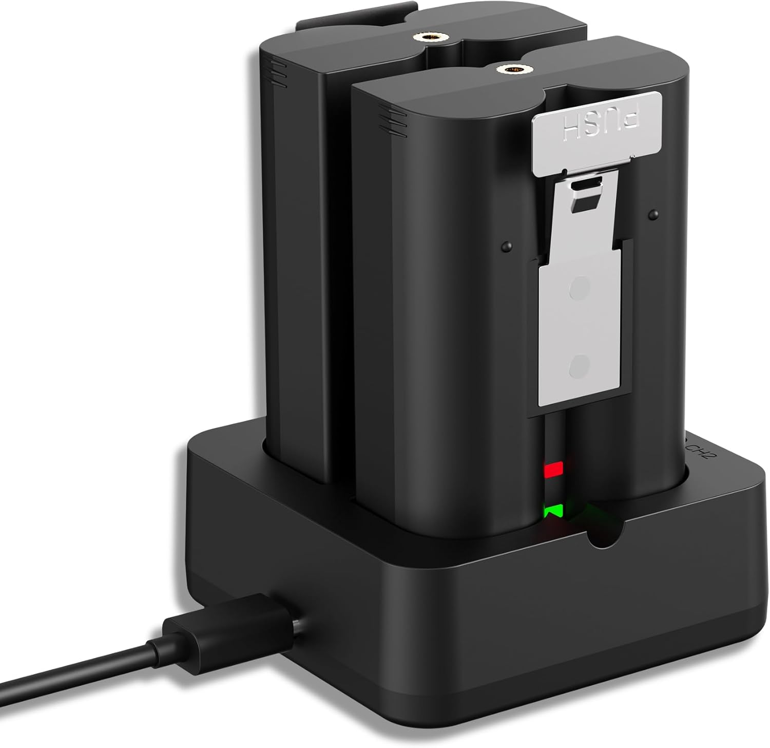 2-Pack Replacement Battery for Ring Doorbell – 7200mAh Rechargeable Camera Batteries with Charger Station for Ring Video Doorbell 2/3/3 Plus/4, Spotlight Cam, Stick Up Cam