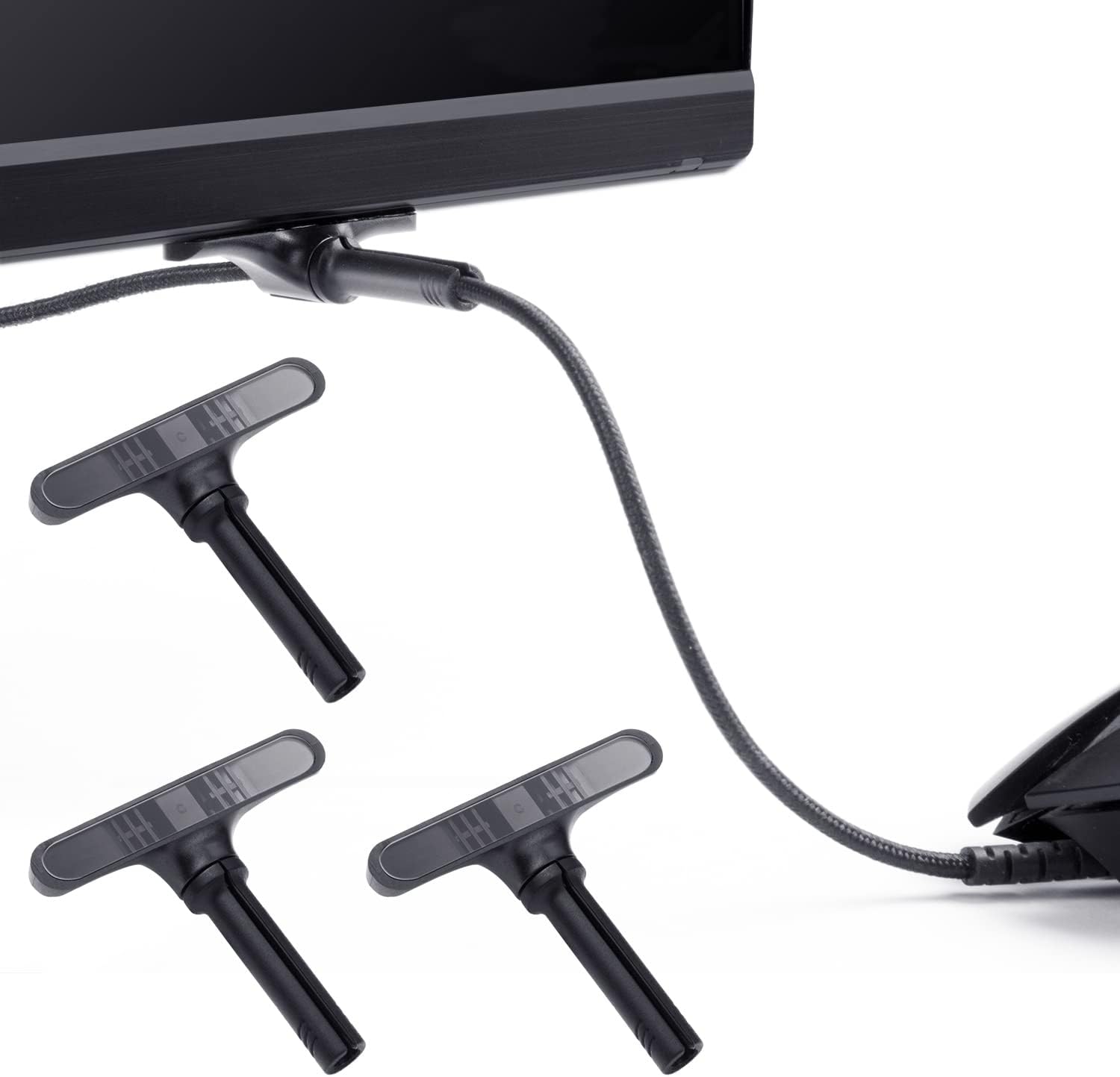 TALONGAMES Mini Bungee PC Gaming Mouse Cable Cord Management System,Super Compact Size,Get More Space,Micro Mouse Bungee Cable Holder Fixer for Esports/Office/Home (3 Bungees Pack)