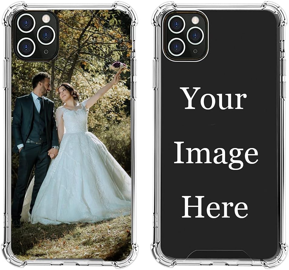 LYLBFOF Custom Personalized Picture Phone Case for iPhone 17 16 15 14 13 12 11 Air Pro Max Mini Plus Anti-Scratch Shock-Resistant Soft Protective TPU Design Your Own Transparent