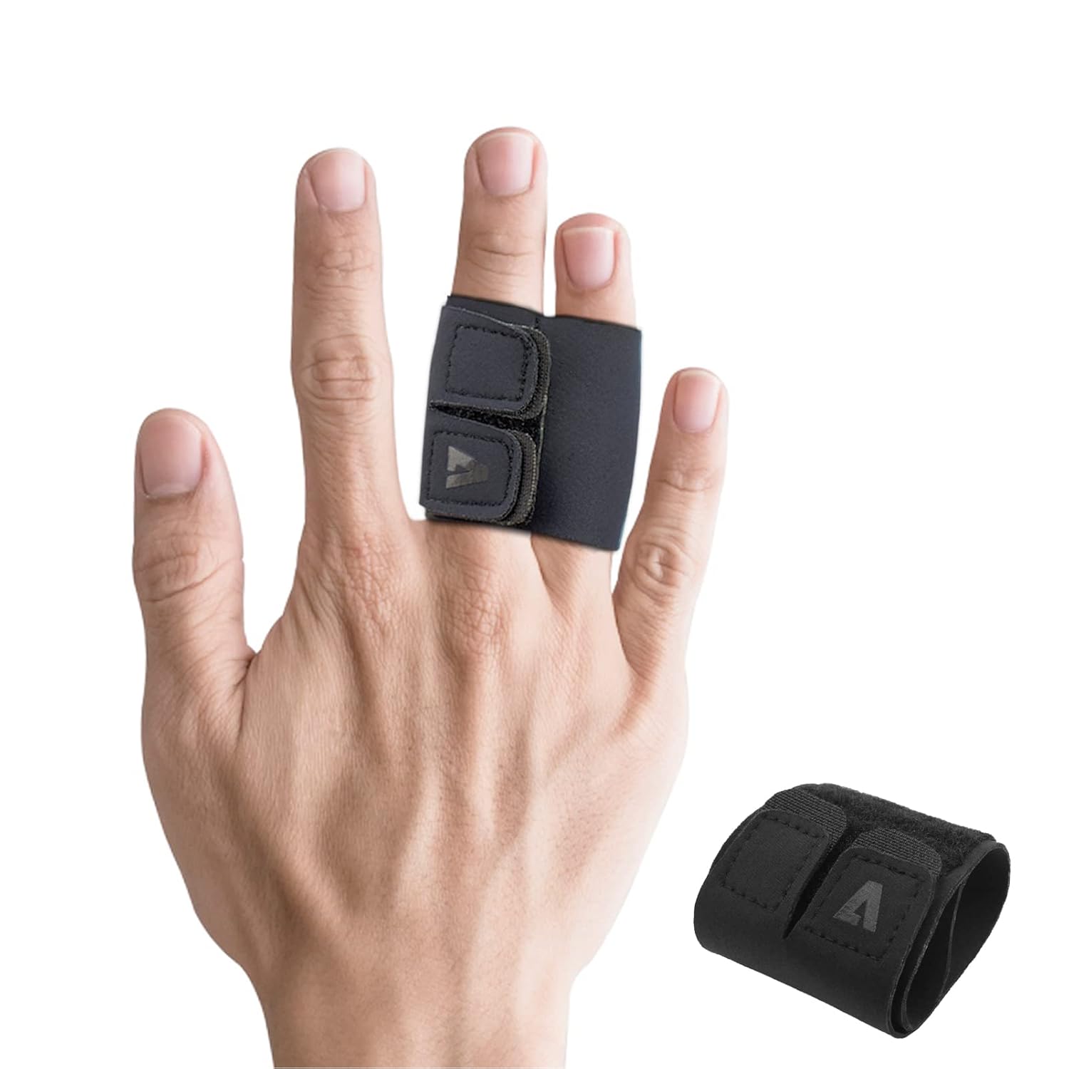 Finger Splint Wraps Reusable Finger Buddy Tape Adjustable Finger Brace Trigger Finger Splints Mallet Finger Support Compression Finger Sleeves for Arthritis Pain Relief, Sport Injury – M