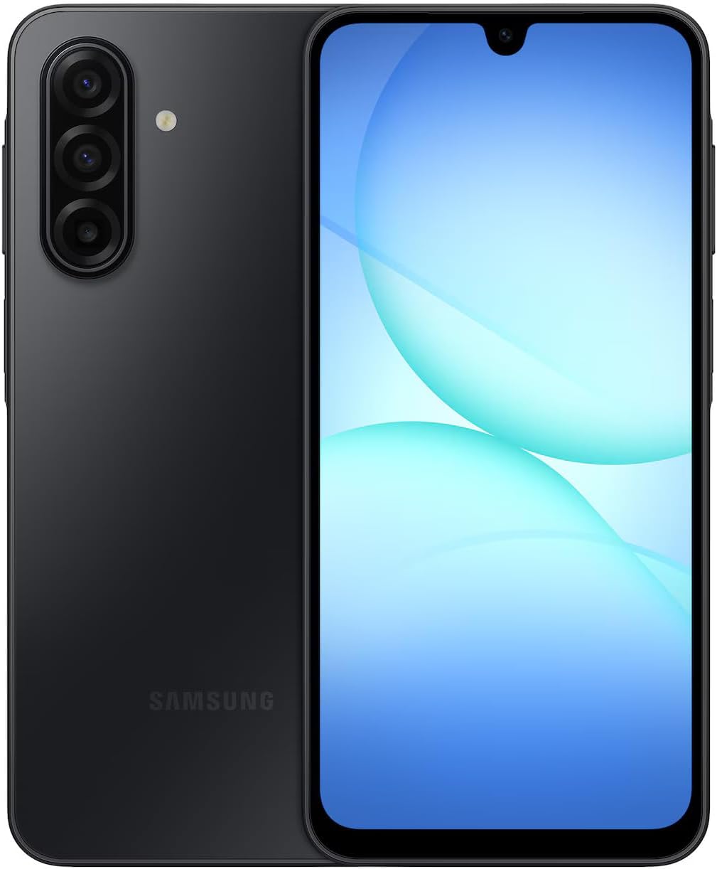 Samsung Galaxy A17 5G Ai (128GB + 4GB) Unlocked No-Warranty (Compatible with T-Mobile Mint Tello & Global) SM-A176B/DS Dual SIM / 6.7″ 50MP Triple (25W Fast Charger Bundle, Black)
