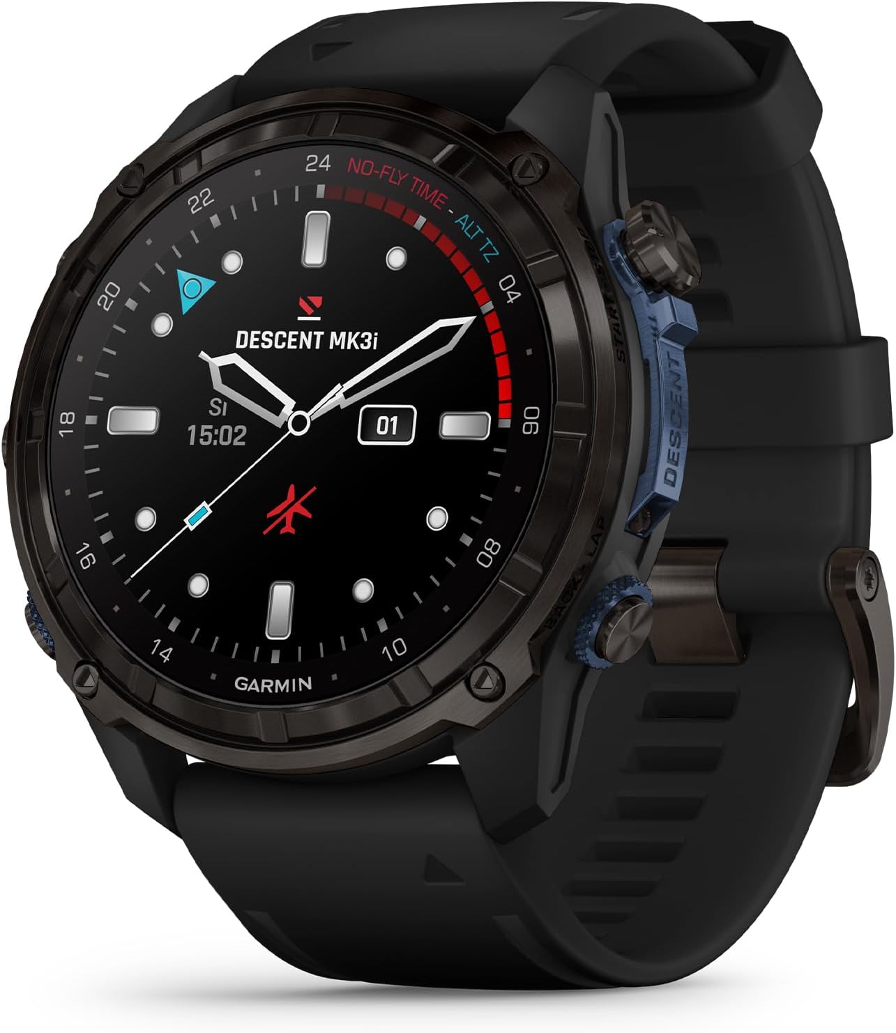 Garmin Descent™ Mk3i, Dive Computer and Multisport GPS Smartwatch, Air Integration, Black