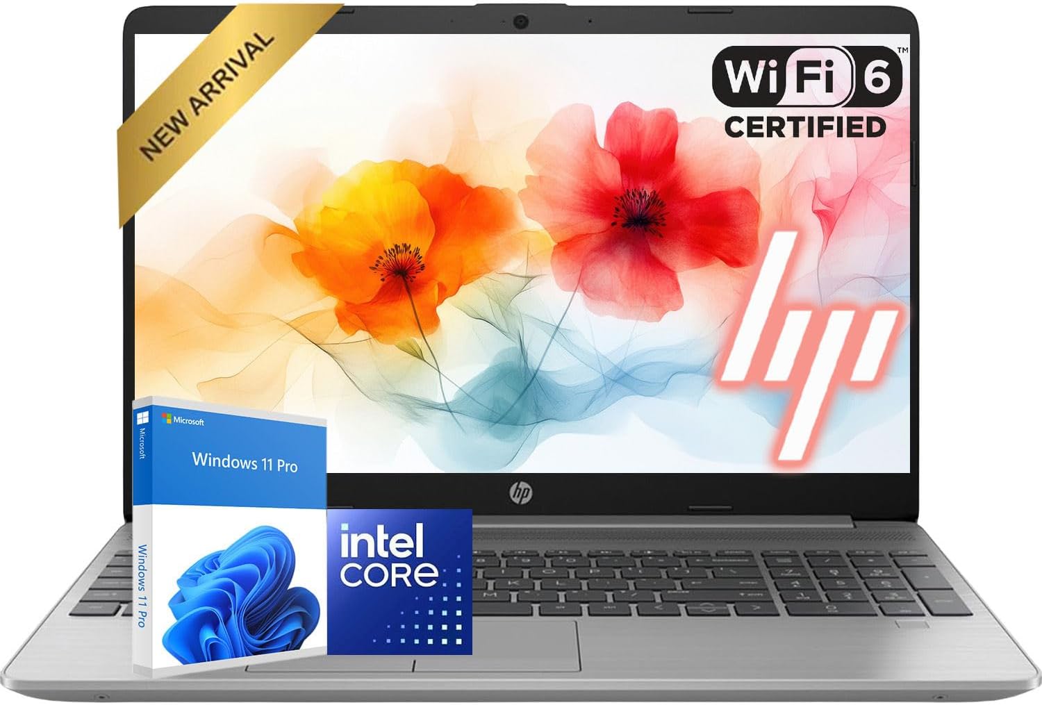 HP New 15.6″ FHD Laptop Computer | Intel High-Performance CPU | 8GB RAM | 768GB Storage (256GB SSD + 512GB External) | Fast Wi-Fi 6 & Bluetooth 5 | Long Battery for Work & Study | Windows 11 Pro