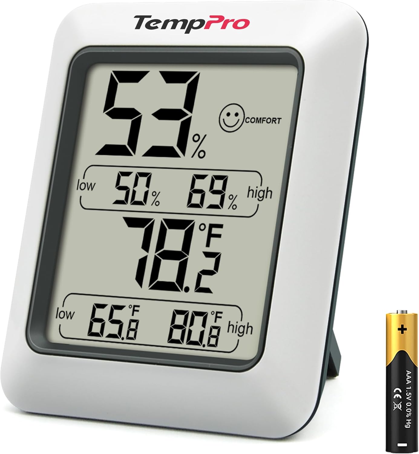TempPro TP50 Digital Hygrometer Indoor Thermometer Room Thermometer and Humidity Gauge with Temperature Humidity Monitor(Previously ThermoPro)