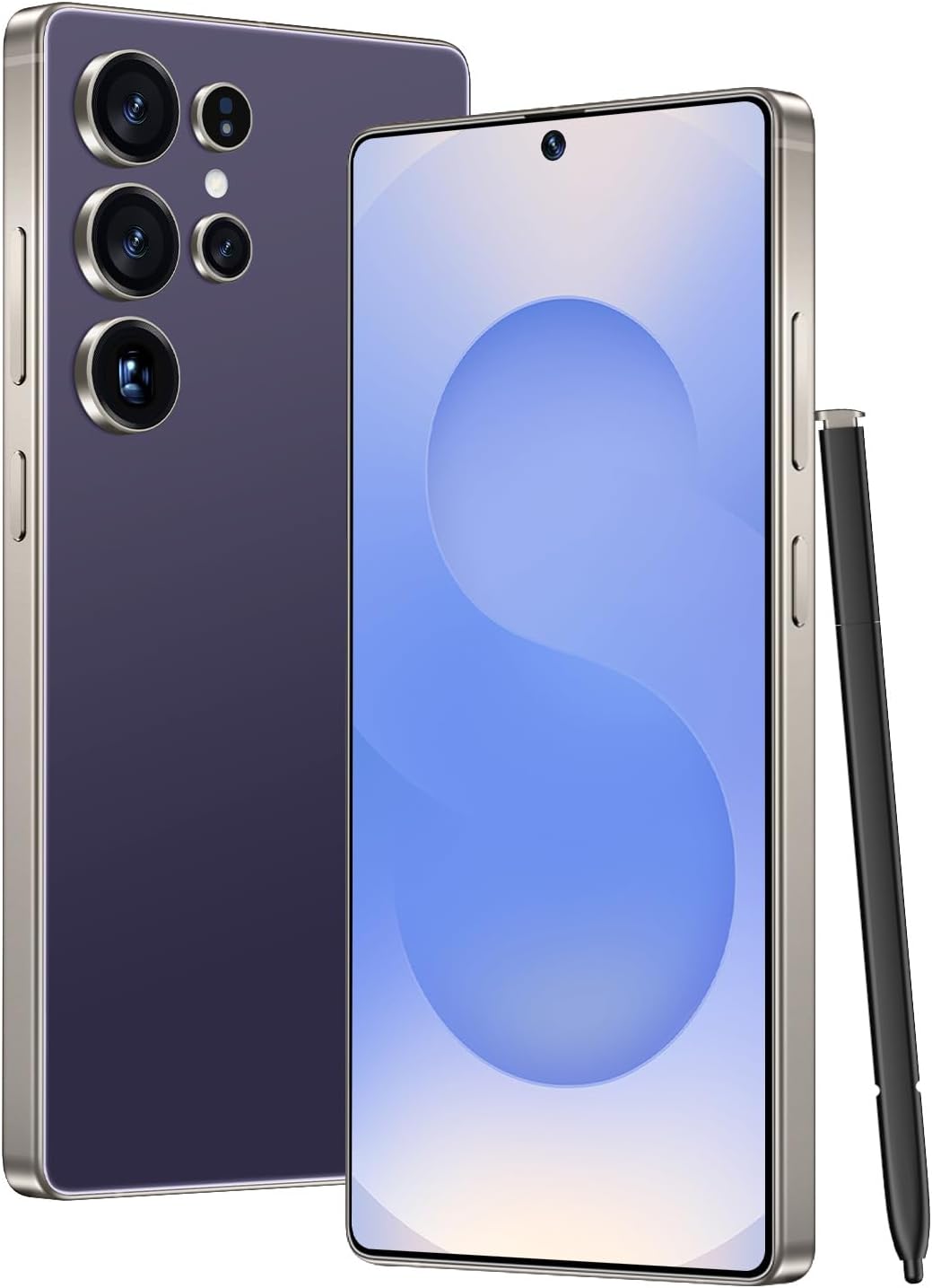 Unlocked Cell Phones, 8+256GB X25 Ultra Smartphone, Unlocked Android Phone, 6.9″ HD Screen with 128GB Memory Card, Long Battery Life 6800mAh, Dual SIM/US Version/5G (Deep Violet)