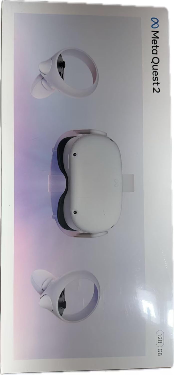 Oculus Quest 2 VR Headset 128GB Holiday Set – Advanced All-in-One Virtual Reality Headset Cover Set, White