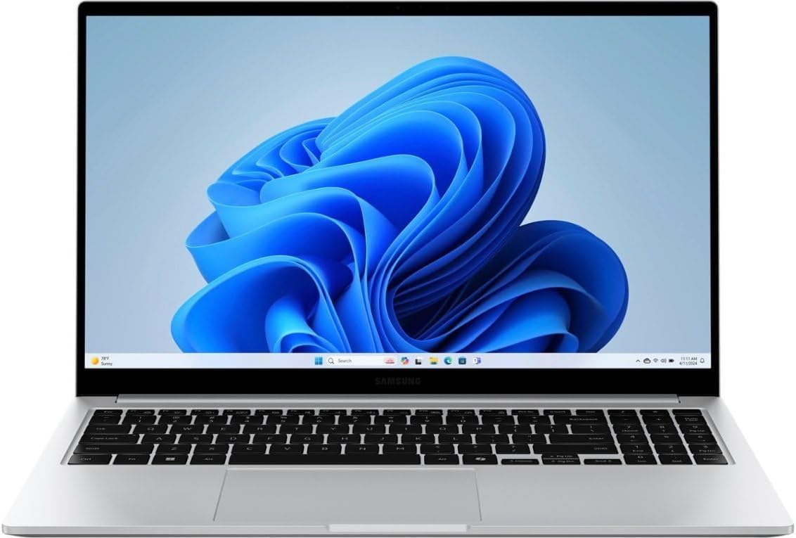 Samsung Galaxy Book4 2024 Business Laptop 15.6″ FHD IPS 10-Core Intel 7 150U 16GB LPDDR4 512GB SSD Intel Graphics Wi-Fi 6 Backlit Keyboard Fingerprint Win11 Home w/ONT 32GB USB