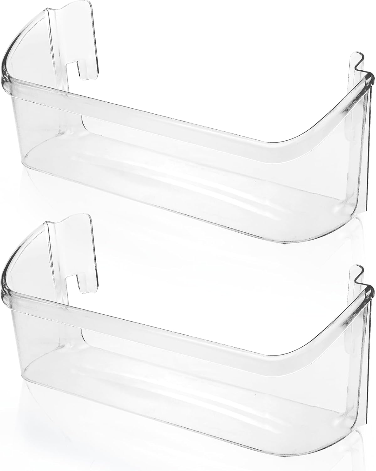 UPGRADE 2 Pack 240323002 Refrigerator Door Bin Shelf Compatible with Frigidaire FGHS2631PF4A, FGHS2655PF5A, FGHS2655PF4, Replaces AP2115742 AH429725 EA429725 PS429725, Side Bottom Shelf, Clear