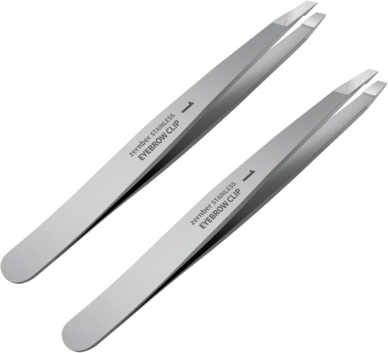 Tweezers Set – Professional Stainless Steel Slant Tweezers, Precision Tweezers Set for Shaping Eyebrows, Great Beauty Tools for Facial Hair, Ingrown Hair, Blackhead Removal(2Pcs Slant Tweezer)