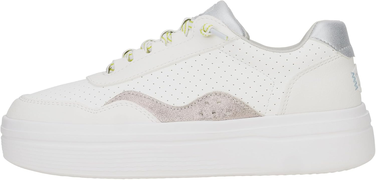 HEYDUDE Hudson Lift Sport Shimmer Whisper Pink/White/Rose Gold Size 5, Women’s Shoes, Women’s Casual Sneakers, Comfortable & Light-Weight