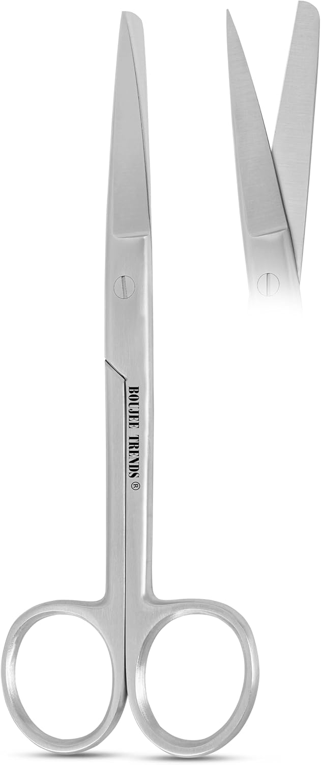 Premium Quality Stainless Steel Surgical Dressing Scissors Medical Dissecting Sharp Scissors Straight Multi Purpose General Art Craft Paper Fishing Shears (Blunt/Sharp)