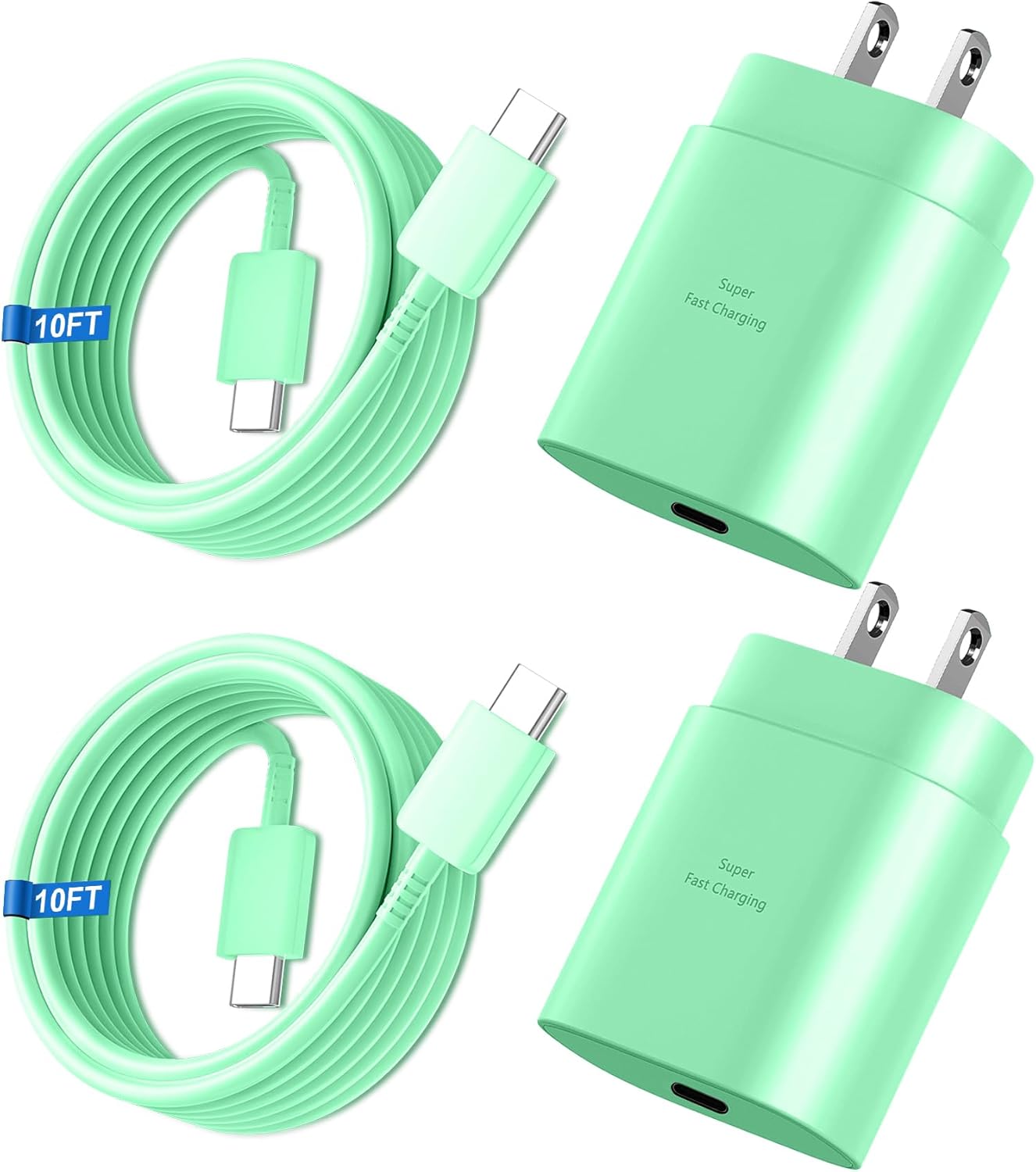 Super Fast Charger Type C, 25W USB C Wall Charger Fast Charging for Samsung Galaxy S26 Ultra/S26/S26+/S25 Ultra/S25/24 Ultra/S24/S23 Ultra/S22 Ultra with 10FT Long Android Type C Charger Cable 2Pack