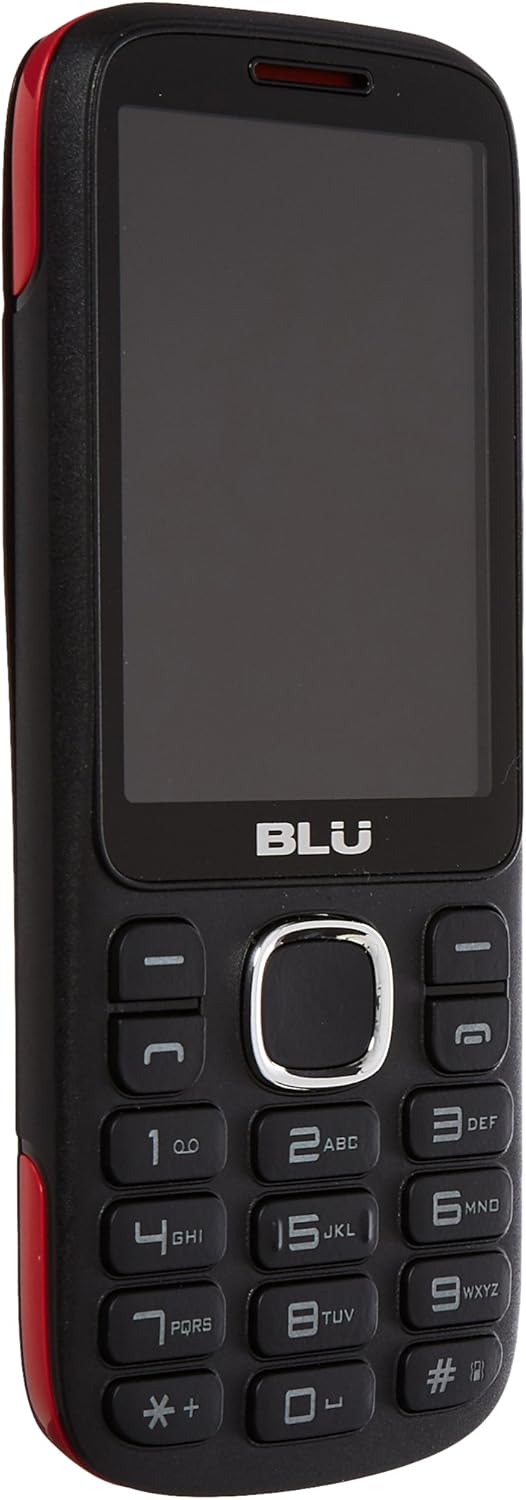 BLU Jenny TV 2.8 T276T Unlocked GSM Dual-SIM Cell Phone w/ 1.3MP Camera – Unlocked Cell Phones – Retail Packaging – Black Red