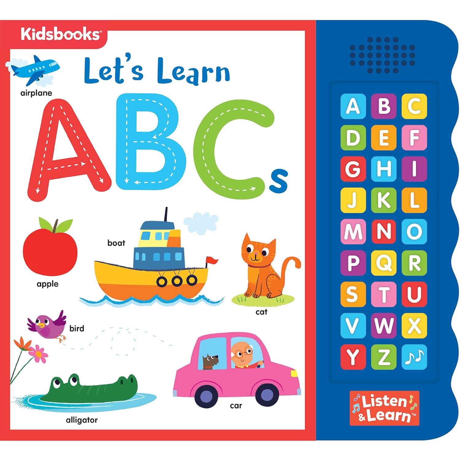 Let’s Learn ABCs – Interactive Toddler Sound Book with 27 Buttons | Tracing, Alphabet Song, Children’s Board Book | Learn Letters & First Words | Fun Learning Activities for Boys & Girls
