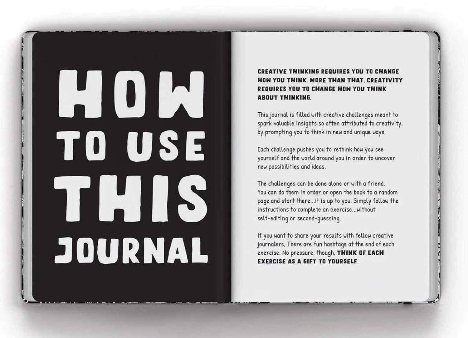 The Original Creative Thinking Journal: Please Use the Journal While High – A guided Journal with 50 fun, creative challenges designed to increase your creativity.