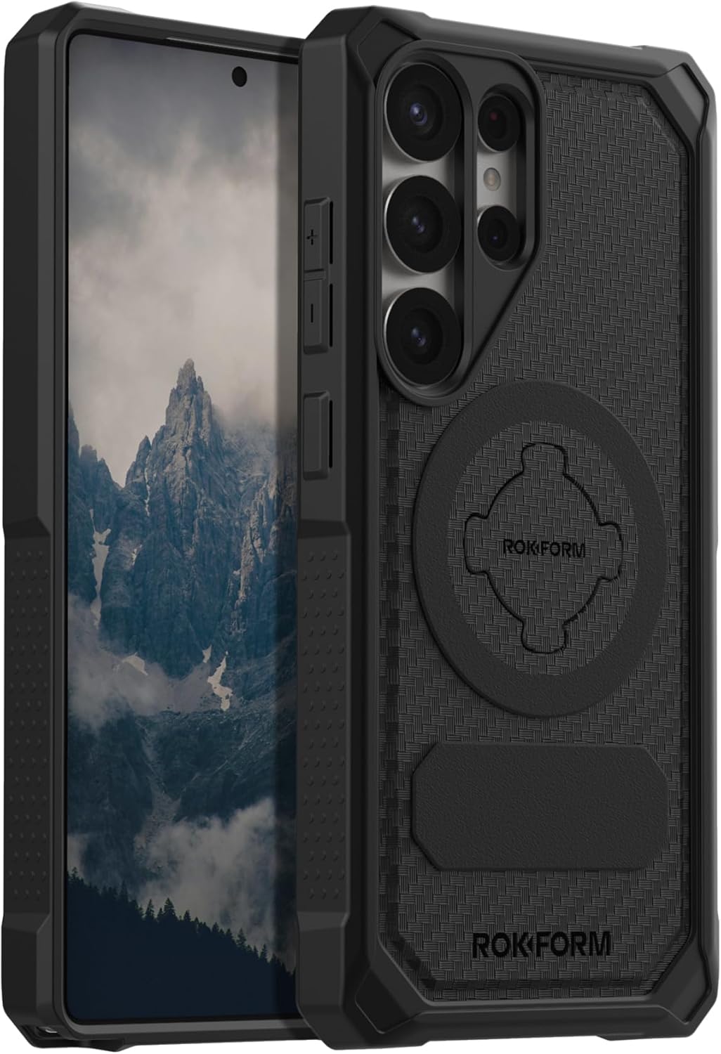 ROKFORM Rugged Case Compatible with Galaxy S25 Ultra, Magnetic Cover with Screw Lock Drop-Tested Armor (Black) | Magnetic Cover, with Twist Lock, Drop Tested Armor