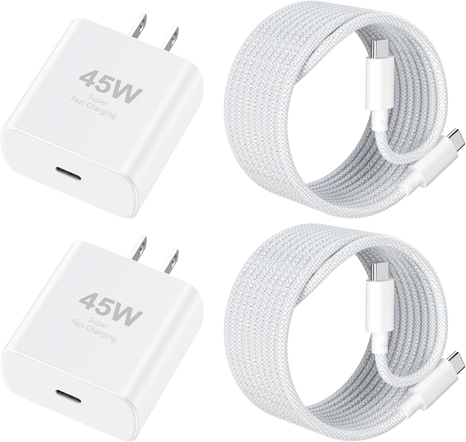 Phone 17 16 Pro Max Charger Fast Charging, 45W USB C Phone 17 16 Super Fast Charger Block with 10ft Long Type C Charging Cable Cord for i.Phone 17 Pro Max/17 Pro/17 Air/17/16/16Pro-Braided