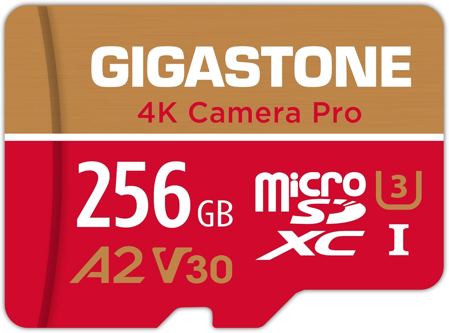 【5-Years Data Recovery】 GIGASTONE 256GB Micro SD Card, 4K Camera Pro, A2 V30 for Smartphone, Gopro, Action Cams, 4K UHD Video, Nintendo-Switch Compatible, Up to 100MB/s, UHS-I U3 C10 with Adapter
