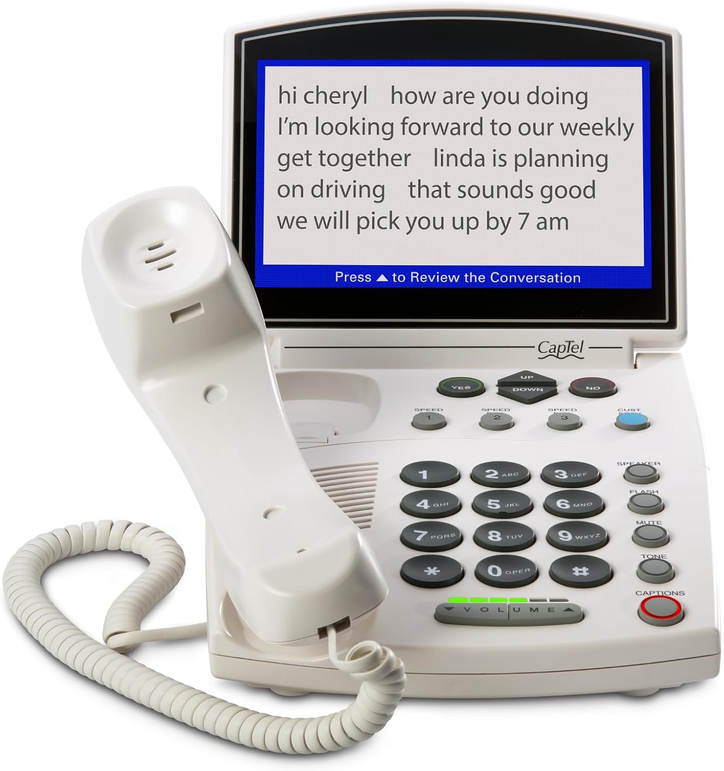 Hamilton CapTel 840i Captioned Telephone, Hearing Impaired Phones, Auto/Assisted Captions & Volume Control up to 40dB, Conventional Button Menu Navigation, Wi-Fi, Answering Machine & Speakerphone