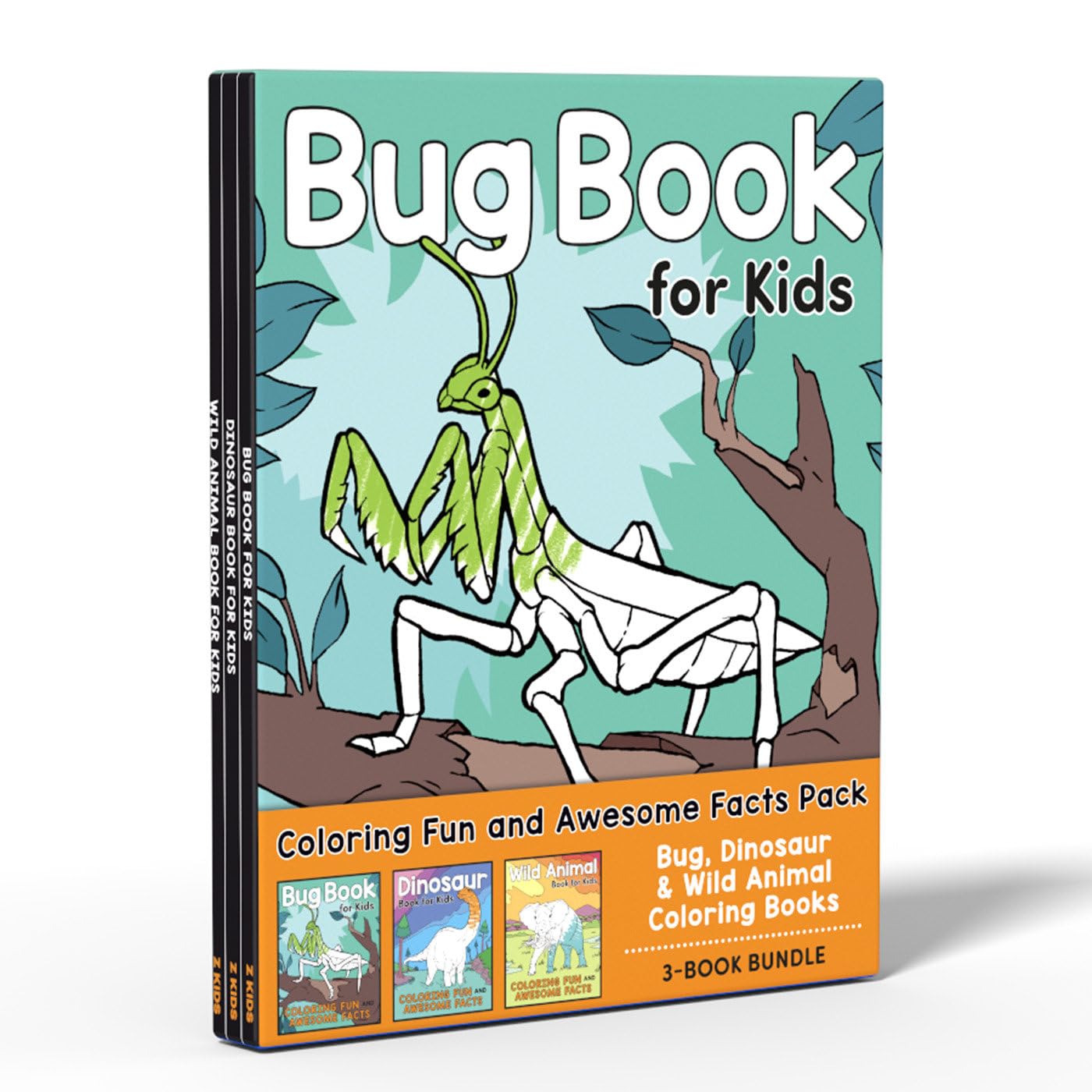 Coloring Book Box Set: 3 Books for Coloring Fun and Awesome Facts about Dinosaurs, Bugs, and Wild Animals (A Did You Know? Coloring Book)