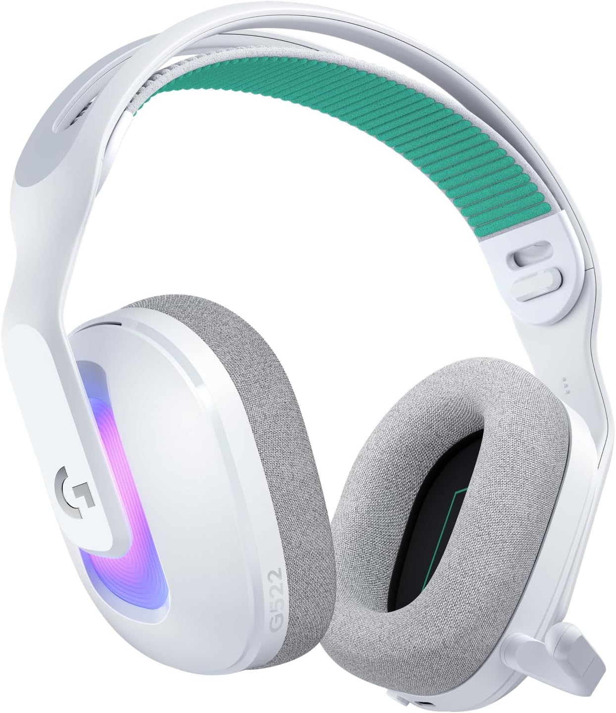 Logitech G522 Lightspeed Wireless Gaming Headset, Full-Band Mic, Advanced Audio, Tri-Connect (Lightspeed, Bluetooth, USB A to C), LIGHTSYNC RGB, for PC & Nintendo Switch/Switch 2 – White