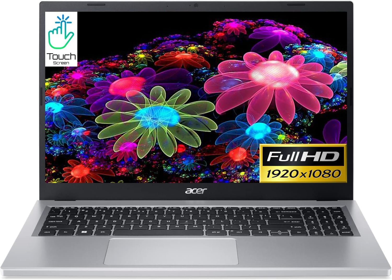 acer Aspire 3 Touch Slim Laptop in Mettalic Silver Ryzen 5 4-Core up to 4.3GHz 16GB RAM 1TB SSD 15.6in FHD HDMI W11 (A315-24PT – Renewed)