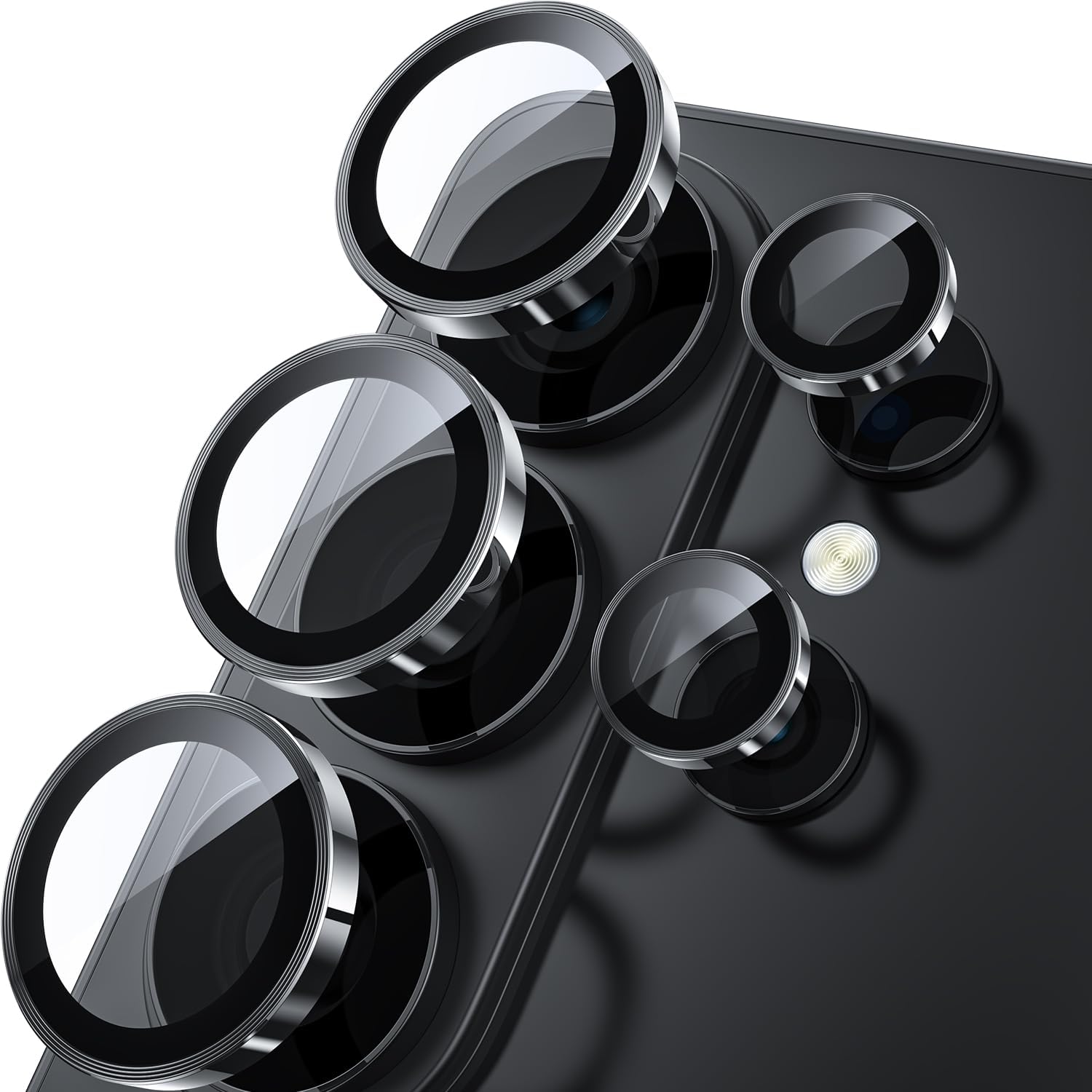 WSKEN for Samsung Galaxy S26 Ultra Camera Lens Protector – Ultra Thin Case Friendly, 9H Shatterproof Tempered Glass with Anti Scratch Metal Circle Camera Screen Protector Cover Accessories, Black