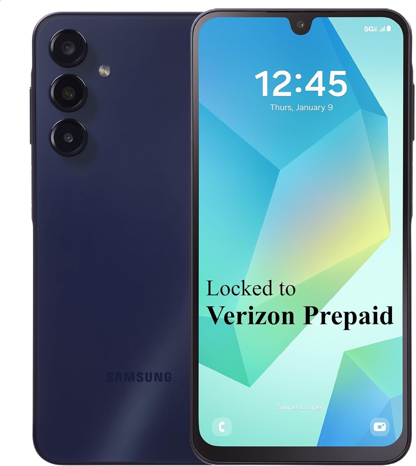 Verizon Prepaid Samsung Galaxy A16 5G, 128GB, 50MP Triple Camera, Android Smartphone, 6.5″ FHD+ Super AMOLED 90Hz Display, Long-Lasting Battery – Locked to Verizon – Awesome Black