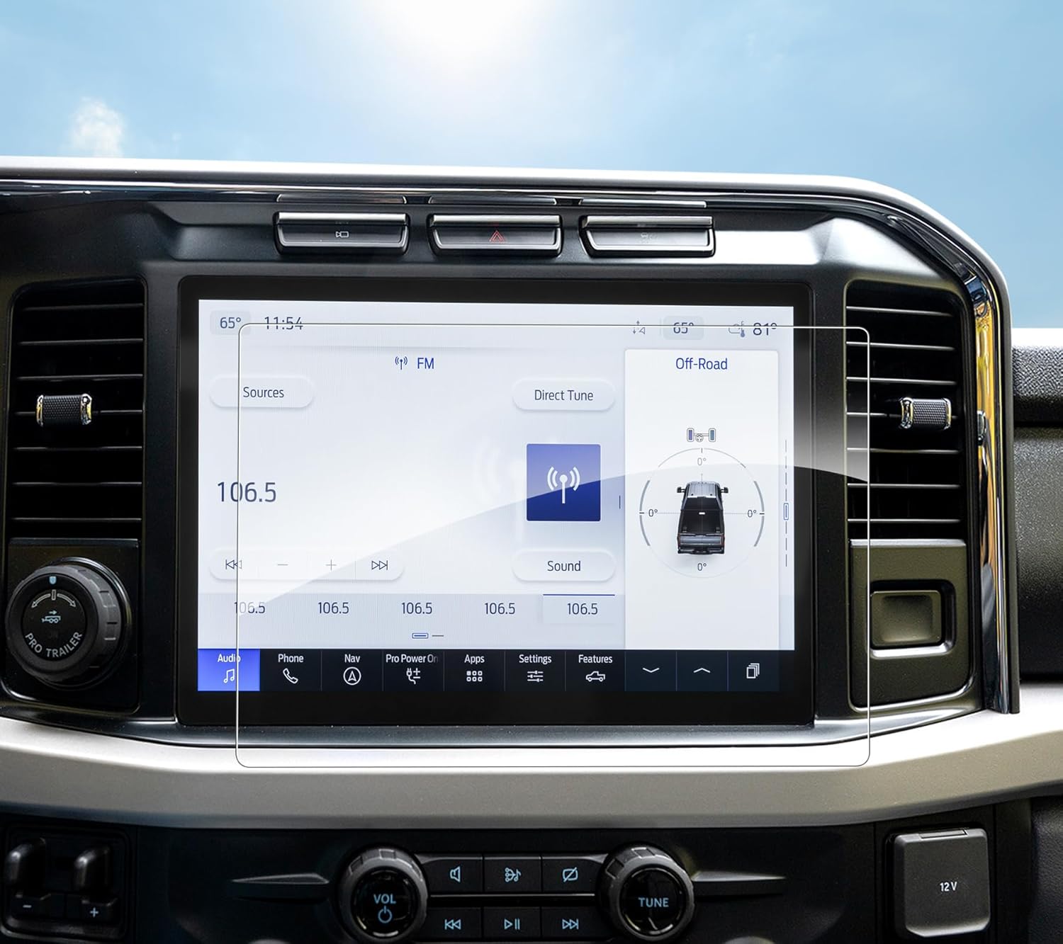 SHAOHAO for 2025 2026 Ford Super Duty F250 Anti Glare Screen Protector Matte for 2023-2025 2026 Ford F250 F350 F450 Accessories 12 In Tempered Glass Anti Scratch/Fingerprint F-250 F-350 F-450 Screen Cover