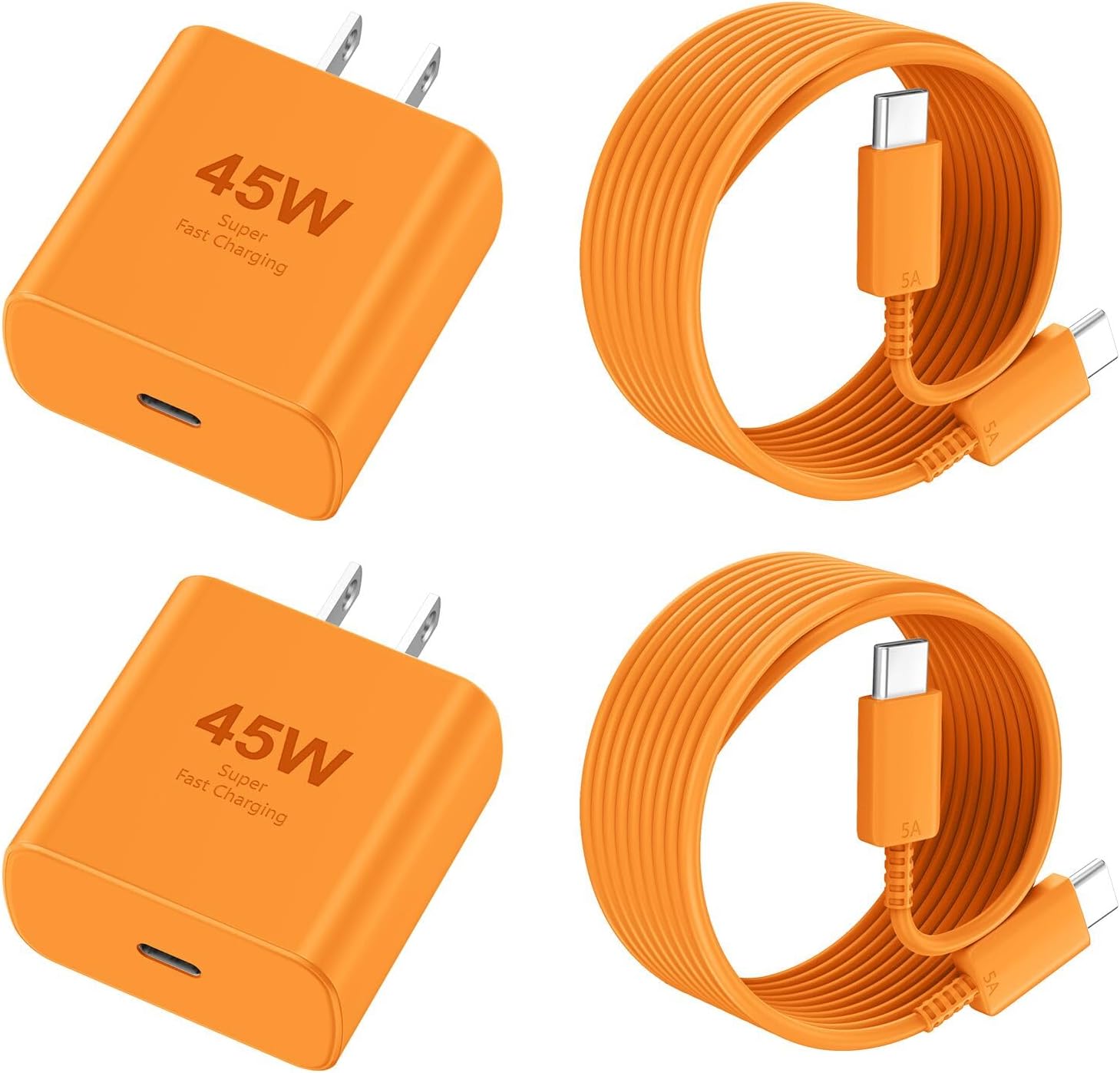 iPhone 17 16 Pro Max Charger Fast Charging, 45W USB C iPhone 17 16 Super Fast Charger Block with 10ft Long Type C Charging Cable Cord for iPhone 17 Pro Max/17 Pro/17 Air/17/16/16Pro-Cosmic Orange