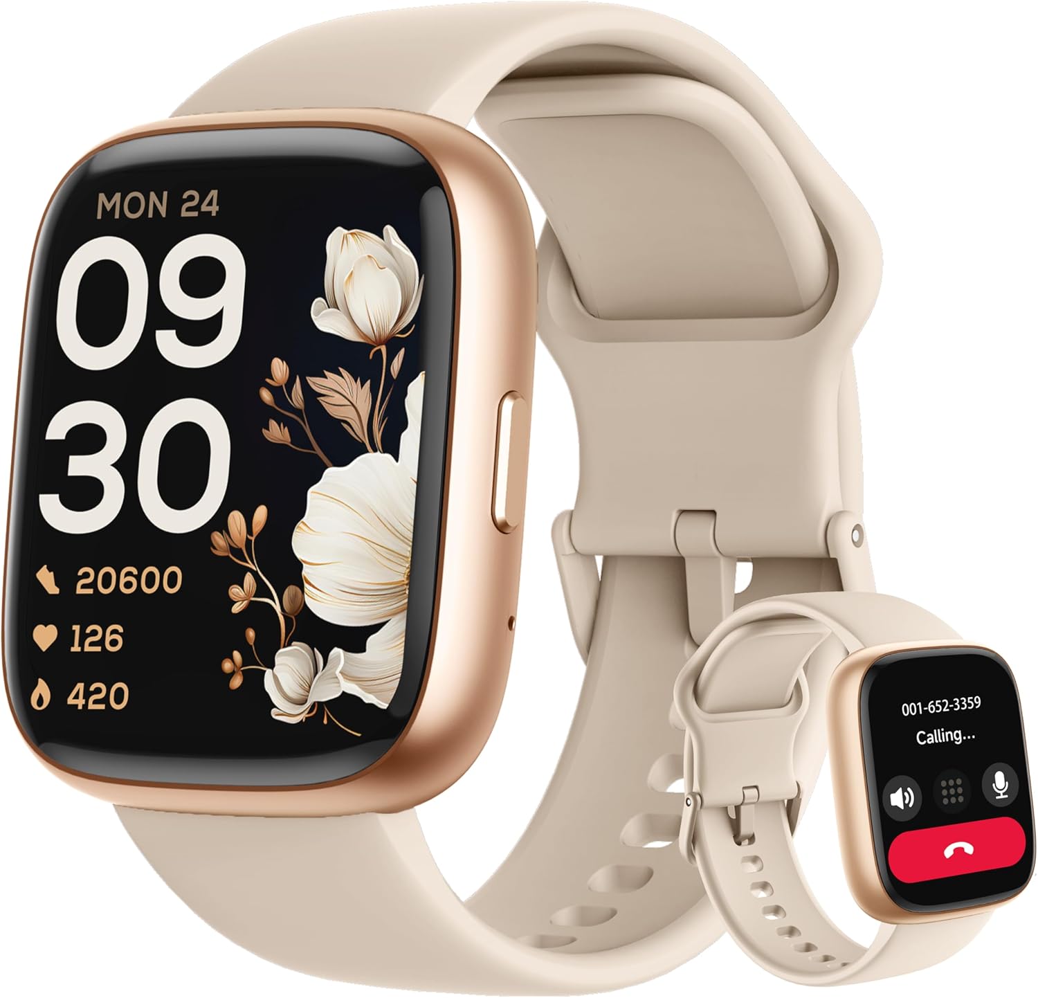 Smart Watch, Alexa Built-in, Answer/Make Calls 44mm Smartwatch Women Men, 1.83″ Sports Watch IP68 Waterproof, Heart Rate SpO2 Sleep Stress Monitor, Step Counter Watch for Android & iOS Phone