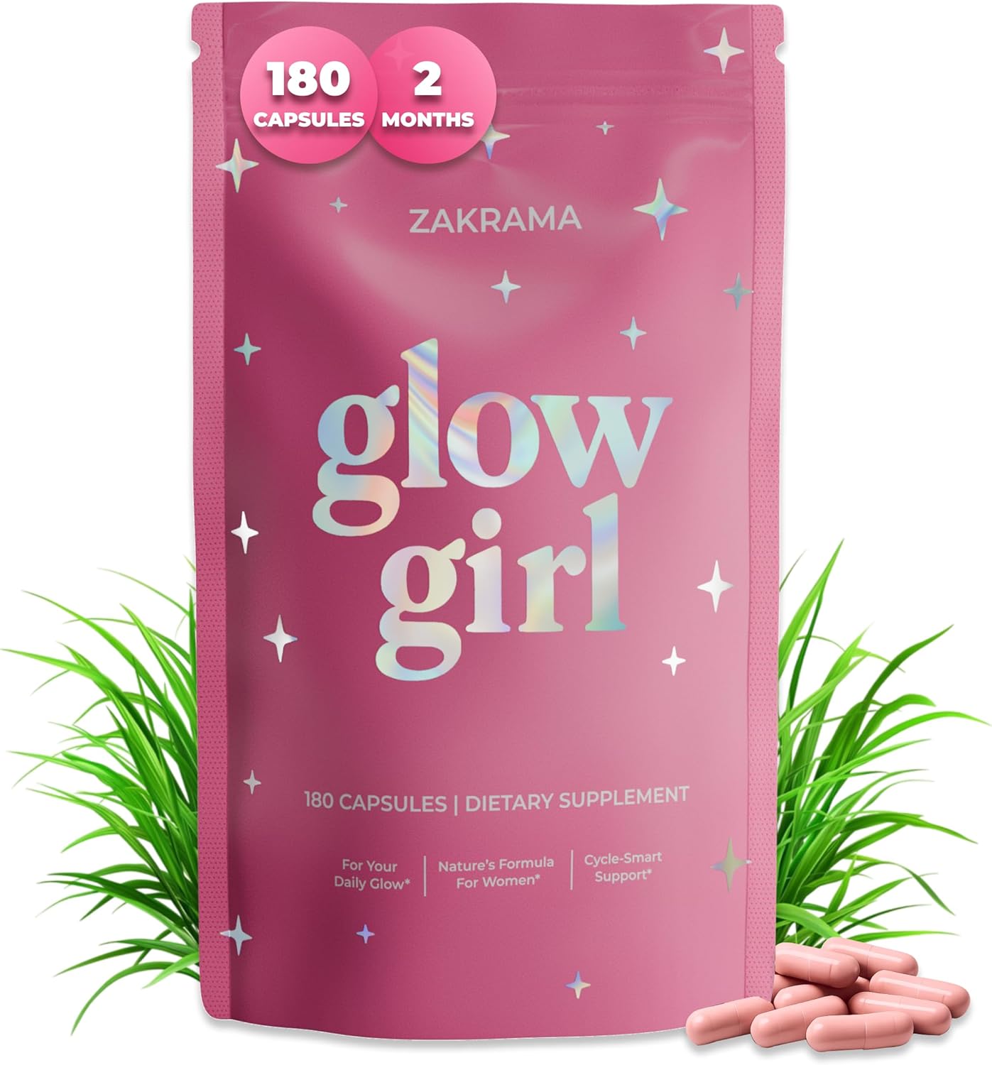 Beef Organ Supplement for Women – Grass-Fed Beef Liver, Ovary, Uterus & Organ Complex for Hormone Balance, Energy & PMS Support – Pasture-Raised + Vitamin C – 180 Capsules | Glow Girl | Zakrama