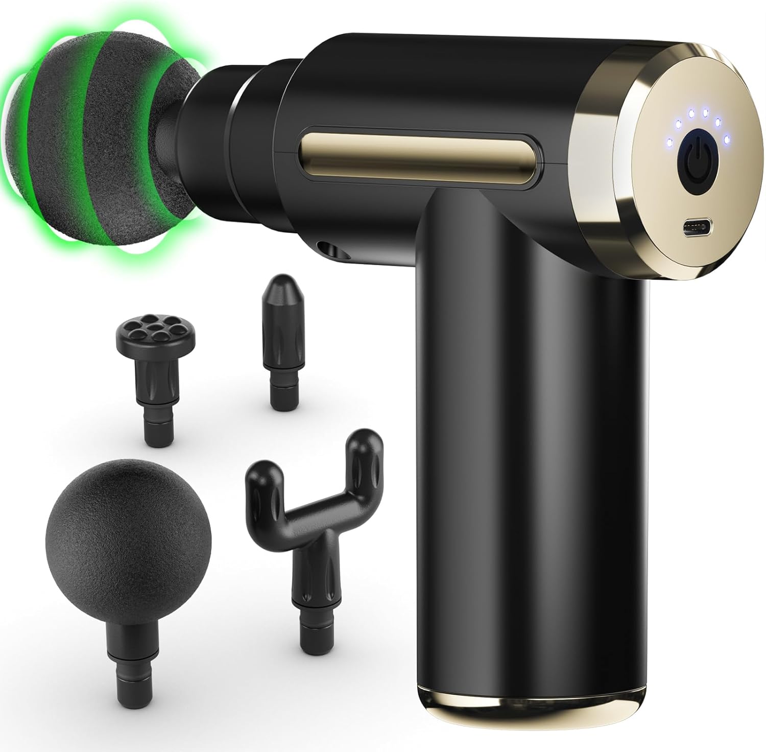 cotsoco Massage Gun Deep Tissue for Pain Relief with 4 Massage Heads & 6 Speeds, Electric Mini Handheld Body Massager for Any Pain Relief, Best Gifts for Dad and Mom