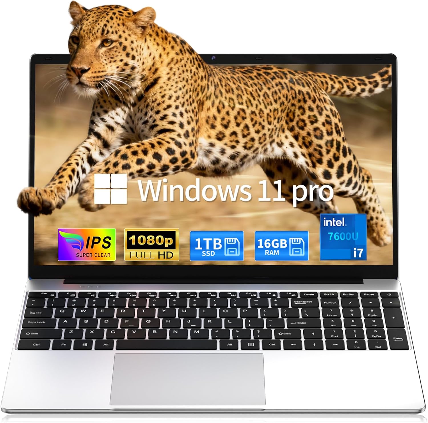 2026 15.6″ Traditional Laptop Computer for Work, Study & Home Use, 16GB RAM 1TB SSD, Core i7 7600U up to 3.9GHz, FHD 1080P IPS Display, Win 11 Pro with Office 365, Backlit Keyboard, 3.5 lbs Portable