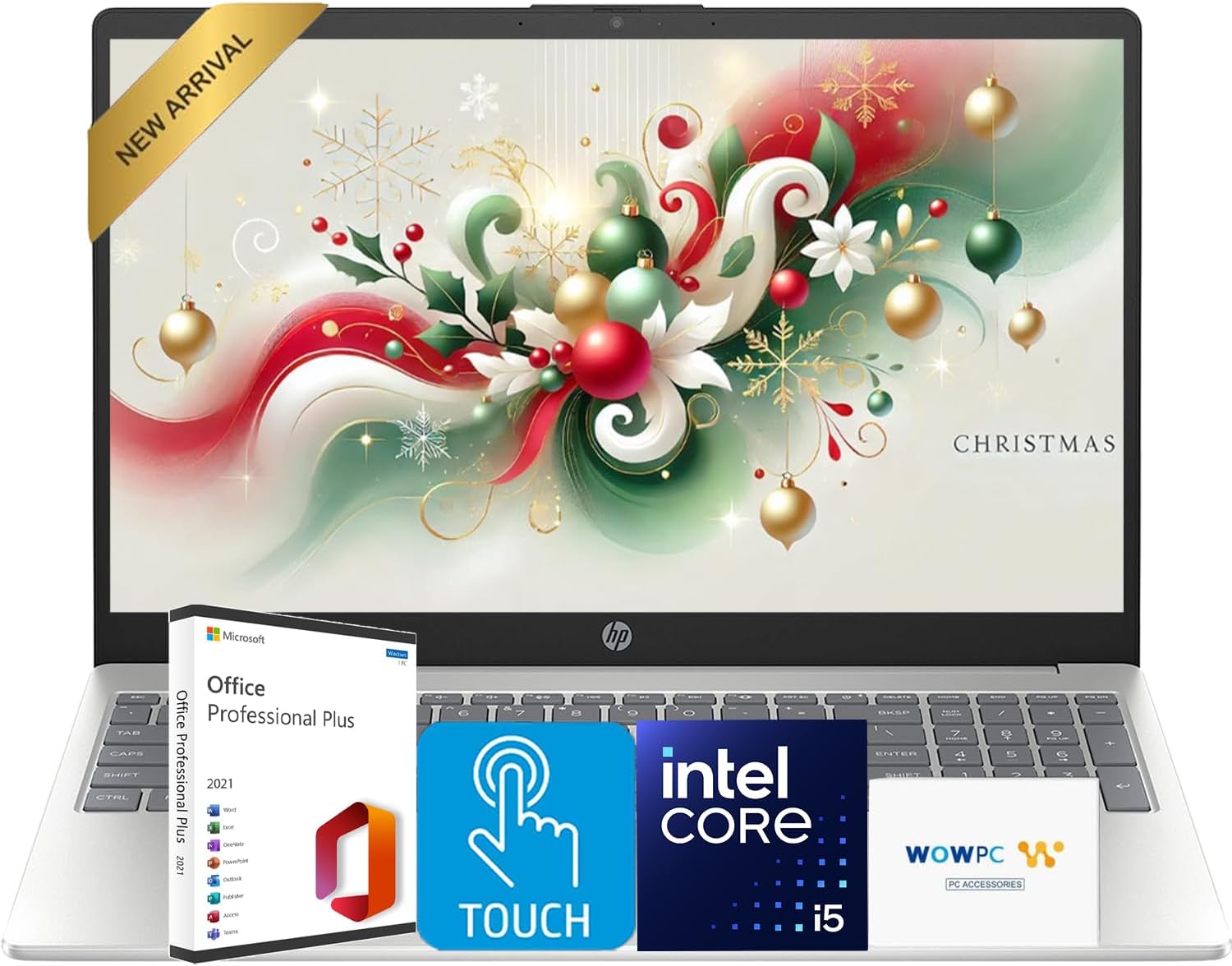 HP Ultrabook 15.6 FHD Touch-Screen Business Laptop Computer with Microsoft Office • 2026 Edition • Intel 10 cores i5-1334U • 12GB DDR4 RAM • 256GB SSD • Windows 11 • w/o Mouse