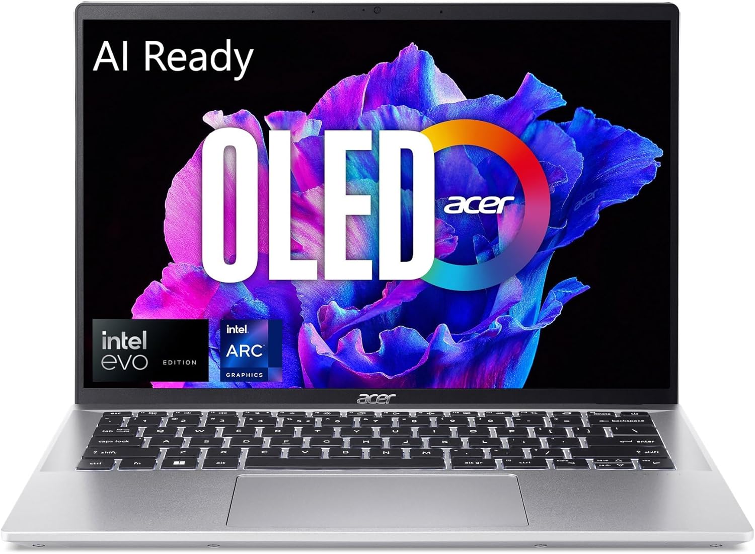 acer Swift Go 14 Intel Evo Thin & Light Laptop | 14″ OLED 2880 x 1800 90Hz Display | Unlock AI Experiences | Intel Core Ultra 5 Processor 125H | Intel ARC | 16GB LPDDR5X | 512GB SSD | SFG14-72-53BP