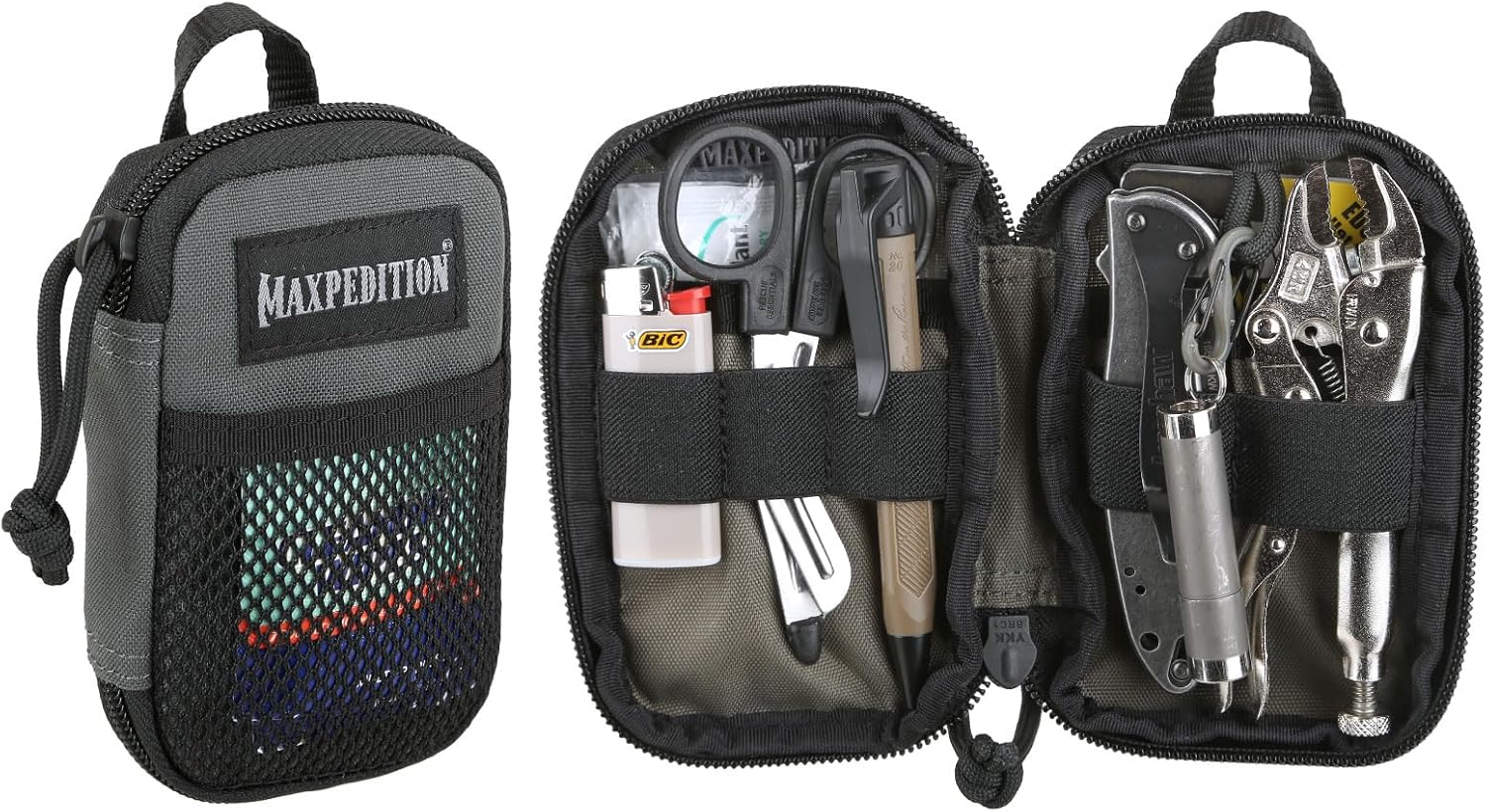 MAXPEDITION Pico Pocket Organizer, Ultra Compact EDC Gear Pouch, Tactical Utility Pouch for Everyday Carry, Tools, Gadgets, Outdoor First-Aid Kit, Survival