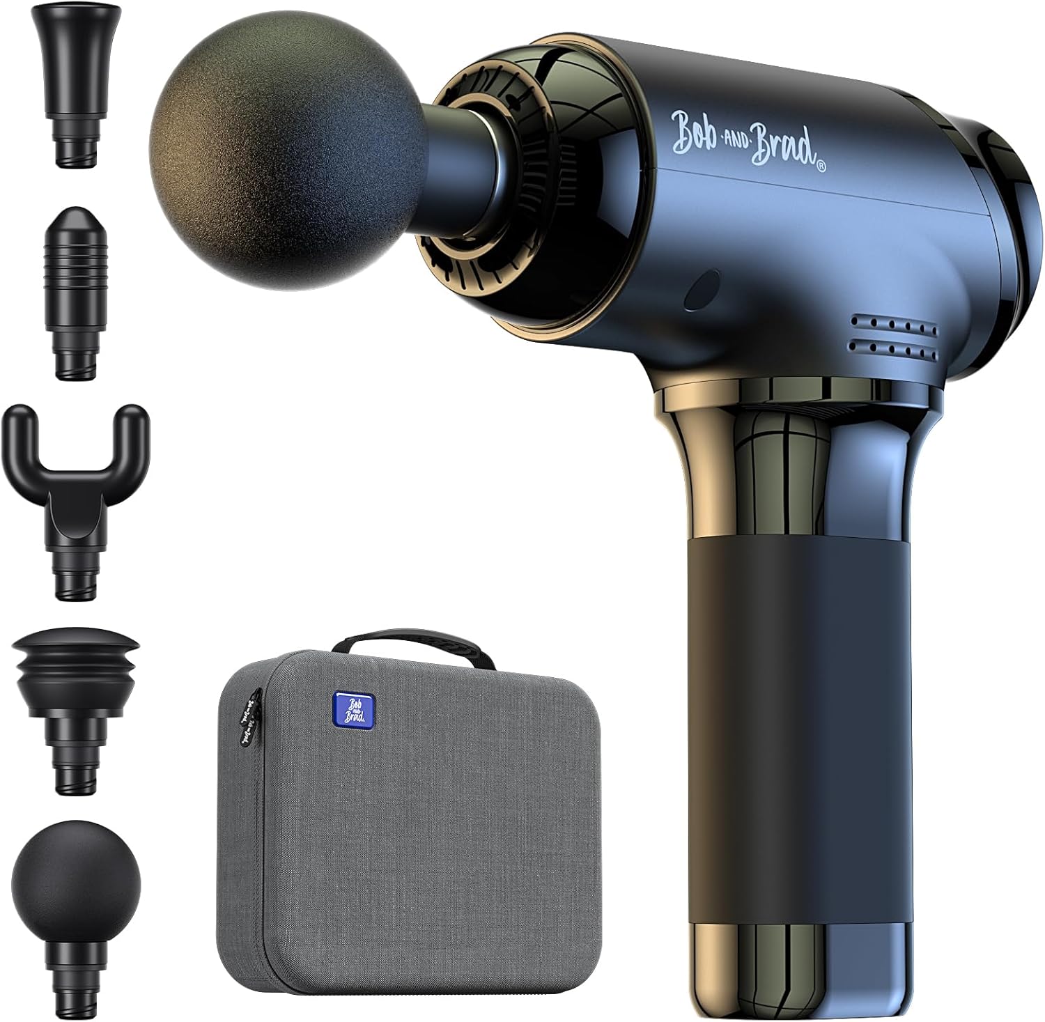 BOB AND BRAD T2 Massage Gun, Deep Tissue Percussion Muscle Massage Gun for Back and Neck, Upgraded 4000 mah Battery, HSA Handheld Electric Back Massager for Athletes Pain Relief FSA Eligible