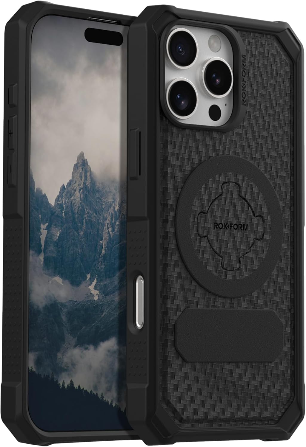 Rokform Rugged Case Compatible with iPhone 16 Pro Max, Magnetic Cover (Black)