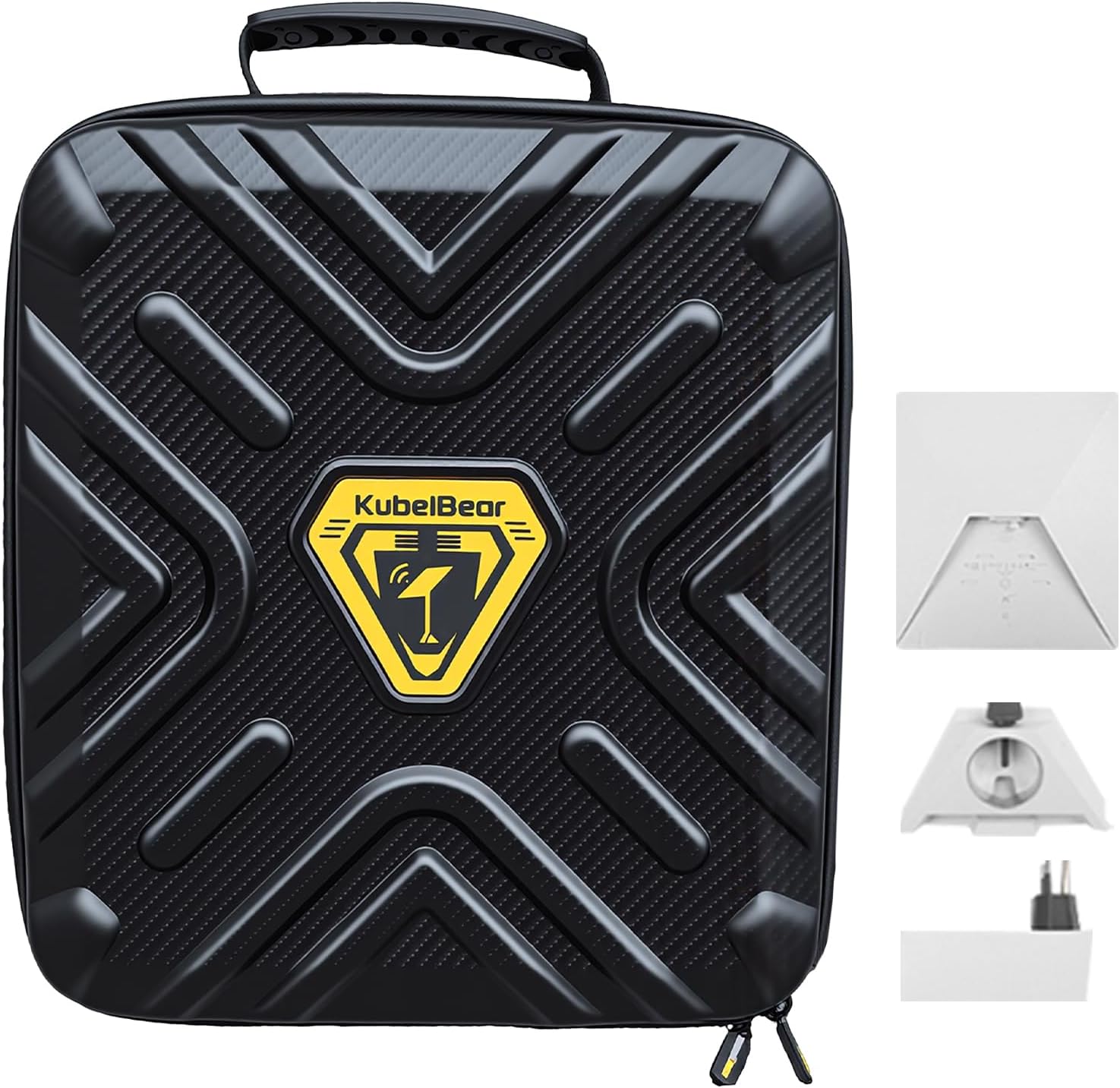 EVA Starlink Mini Case with Carbon Fiber Texture, Lightweight PU Hard Shell Protective Sleeve Cover Bag, Water-Resistant Travel Carry Case for SpaceX Starlink Mini Dish for Camping RV Van