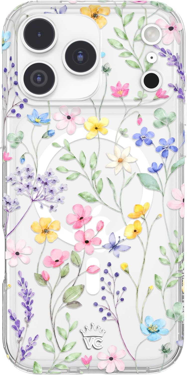 VELVET CAVIAR Case for iPhone 17 Pro Max | Compatible with MagSafe | 10ft Drop Tested | Cute Girly Protective Designer Cases for Women | Enchanted Floral Wildflowers