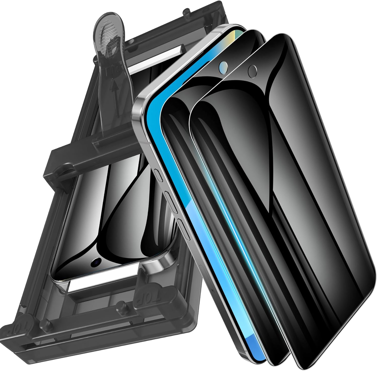 2 Pack for iPhone 17 Pro Max Privacy Screen Protector Film (NOT Glass), Anti-Spy Flexible PET Film Screen Protector for iPhone 17 Pro Max with [Easy Installation Tray], Ultra-Thin, Non-breakable