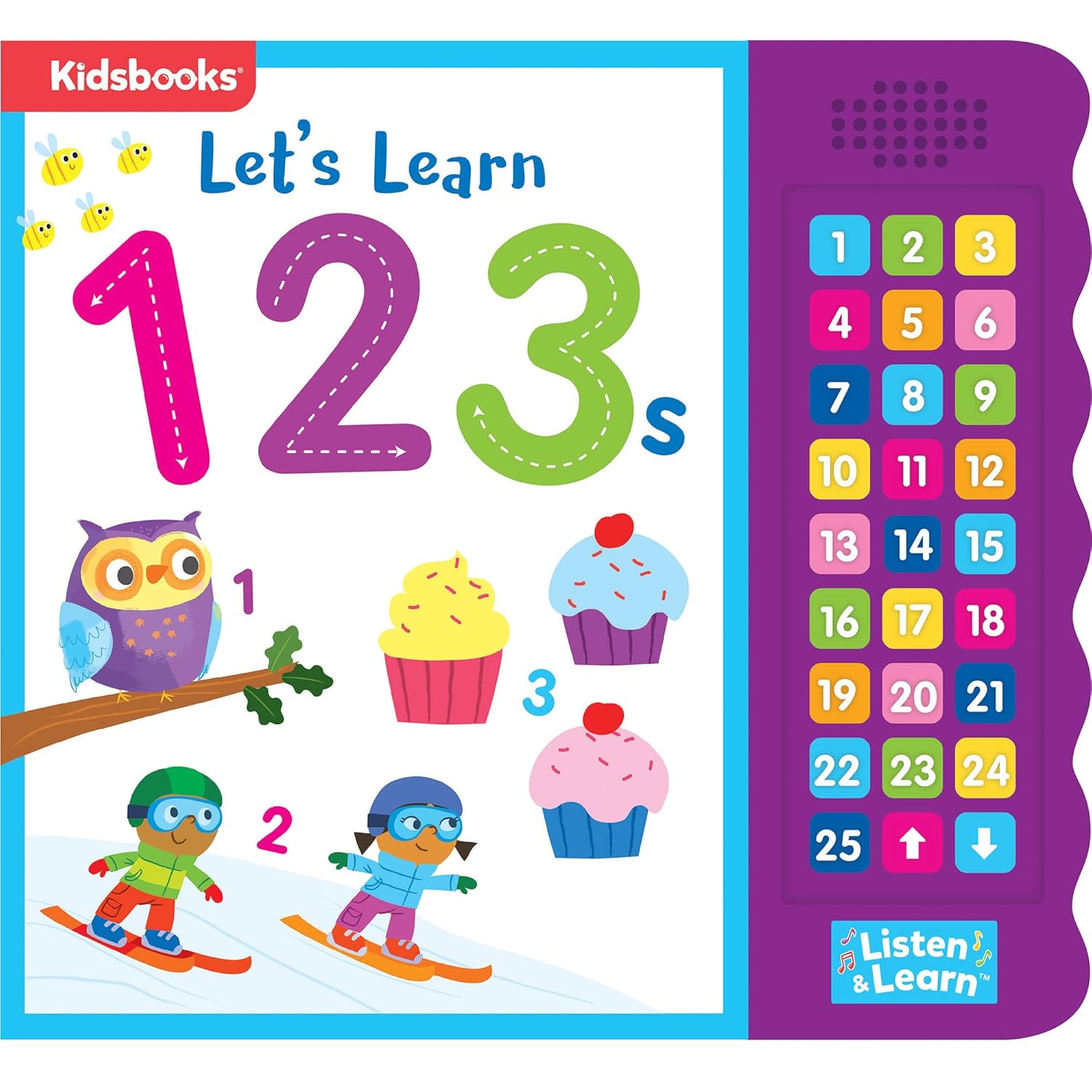 Let’s Learn 123s – Interactive Toddler Counting Sound Book with 27 Buttons | Tracing, Number Recognition, Children’s Board Book | Learn Numbers 1-25 | Fun Early Learning Activities for Boys & Girls