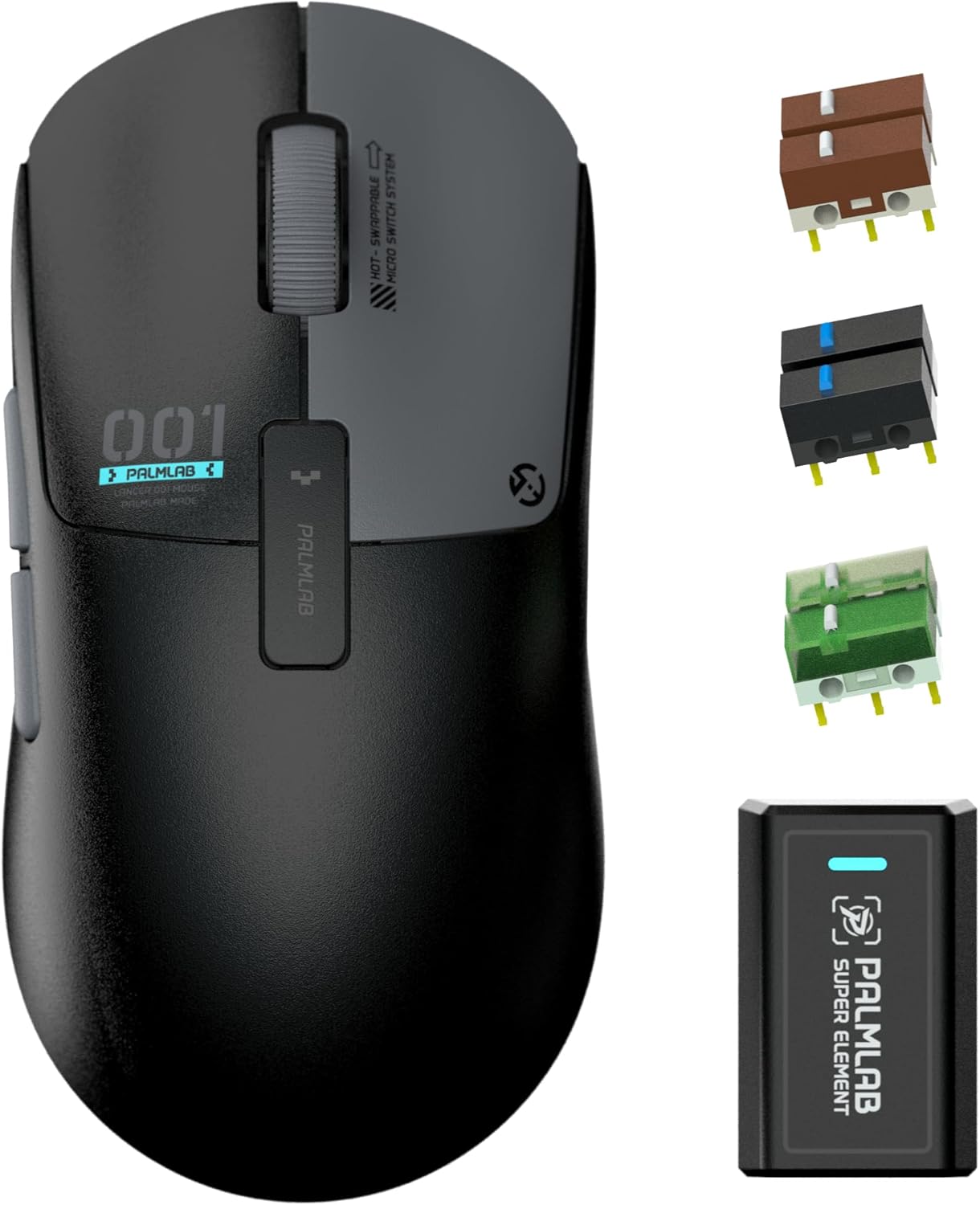 Lancer.001 PRO 8K Wireless Gaming Mouse, 65g Lightweight, Hot-Swappable Switches, PAW3950 Sensor with 32,000 DPI