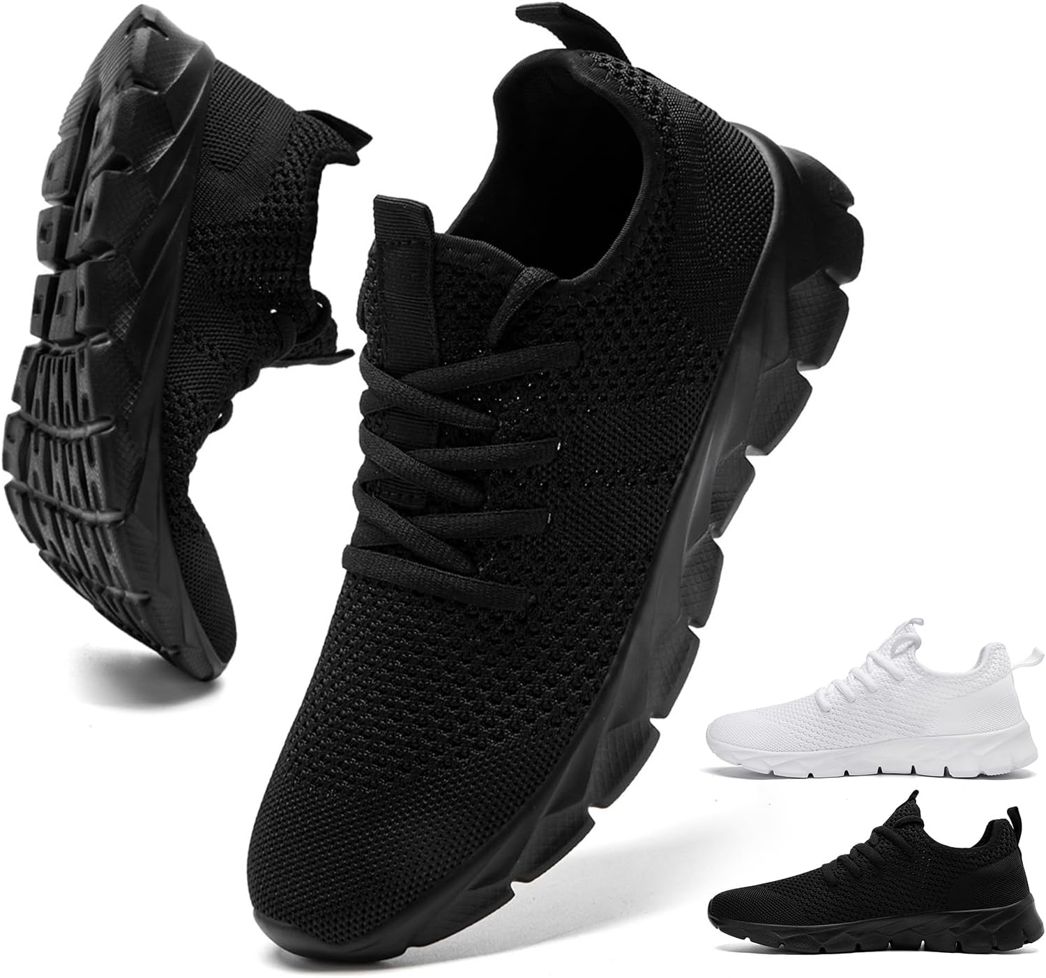 Mens Running Shoes Walking Tennis Sneakers Slip on Gym Workout Athletic Lightweight Casual Sport Shoes