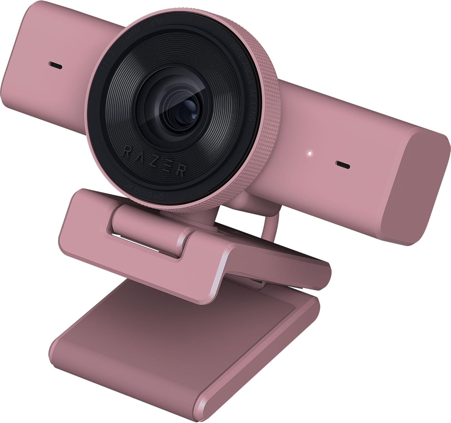 Razer Kiyo V2 X Streaming Webcam: 1440p 60 FPS – Auto Focus – Built-in Microphone – Wide Angle Lense – Integrated Privacy Shutter – Works with OBS, Xsplit, Streamlabs, Discord, Zoom, Teams – Pink