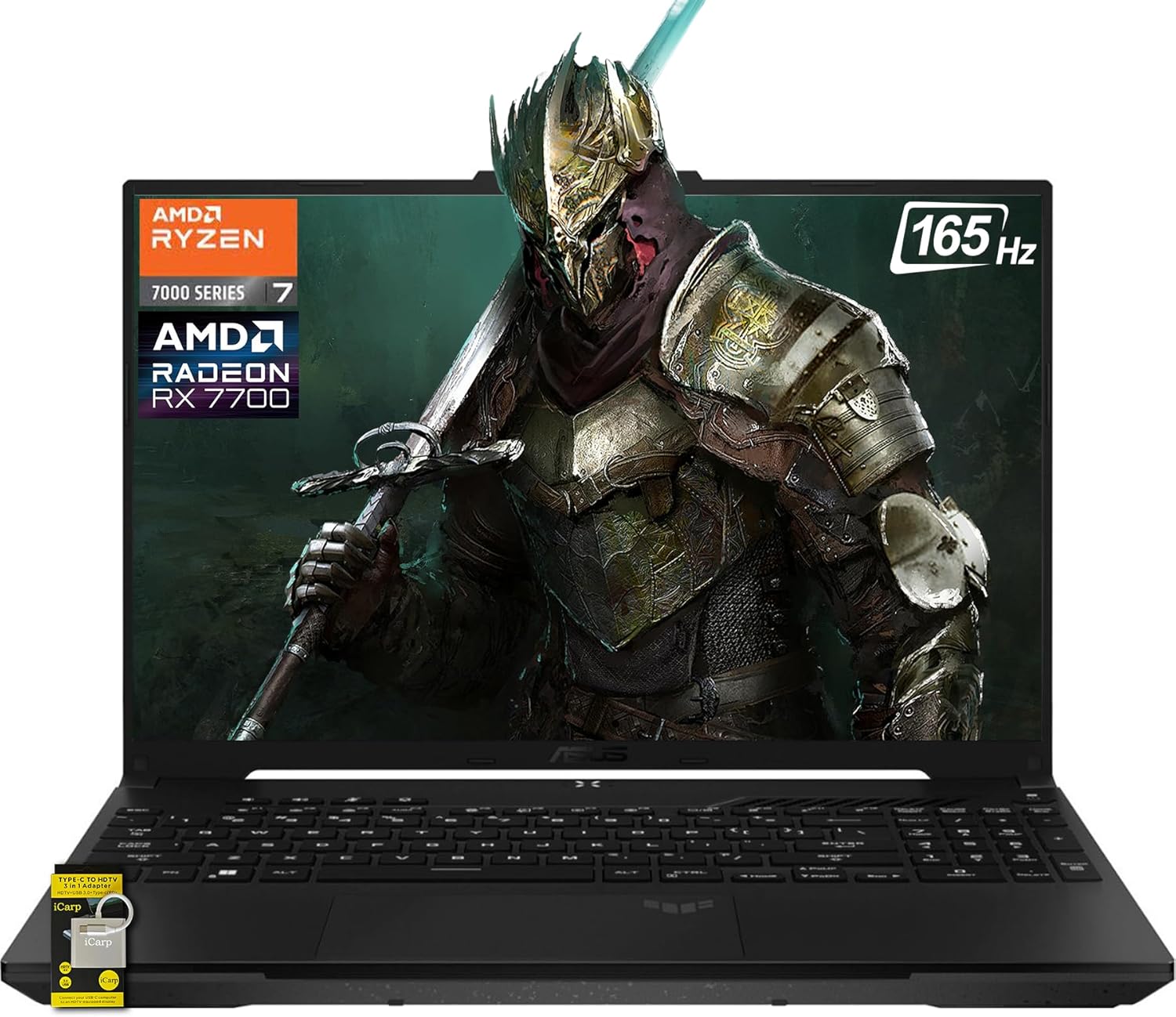 ASUS TUF Gaming A16 Laptop 16″ WUXGA 165Hz 7ms 100% sRGB AMD Octa-core Ryzen 7 7735HS 32GB RAM 1TB SSD AMD Radeon RX 7700S 8GB (>RTX4060) Backlit USB-C USB4 Fast Charging Win11 Pro w/ICP Accessory