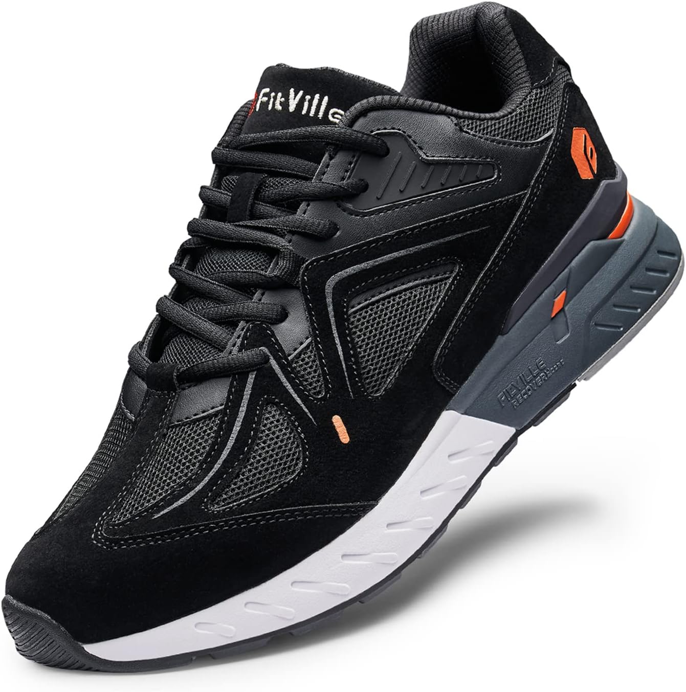 FitVille Extra Wide Walking Shoes for Men Wide Width Sneakers for Flat Feet Heel Pain Relief – Rebound Core