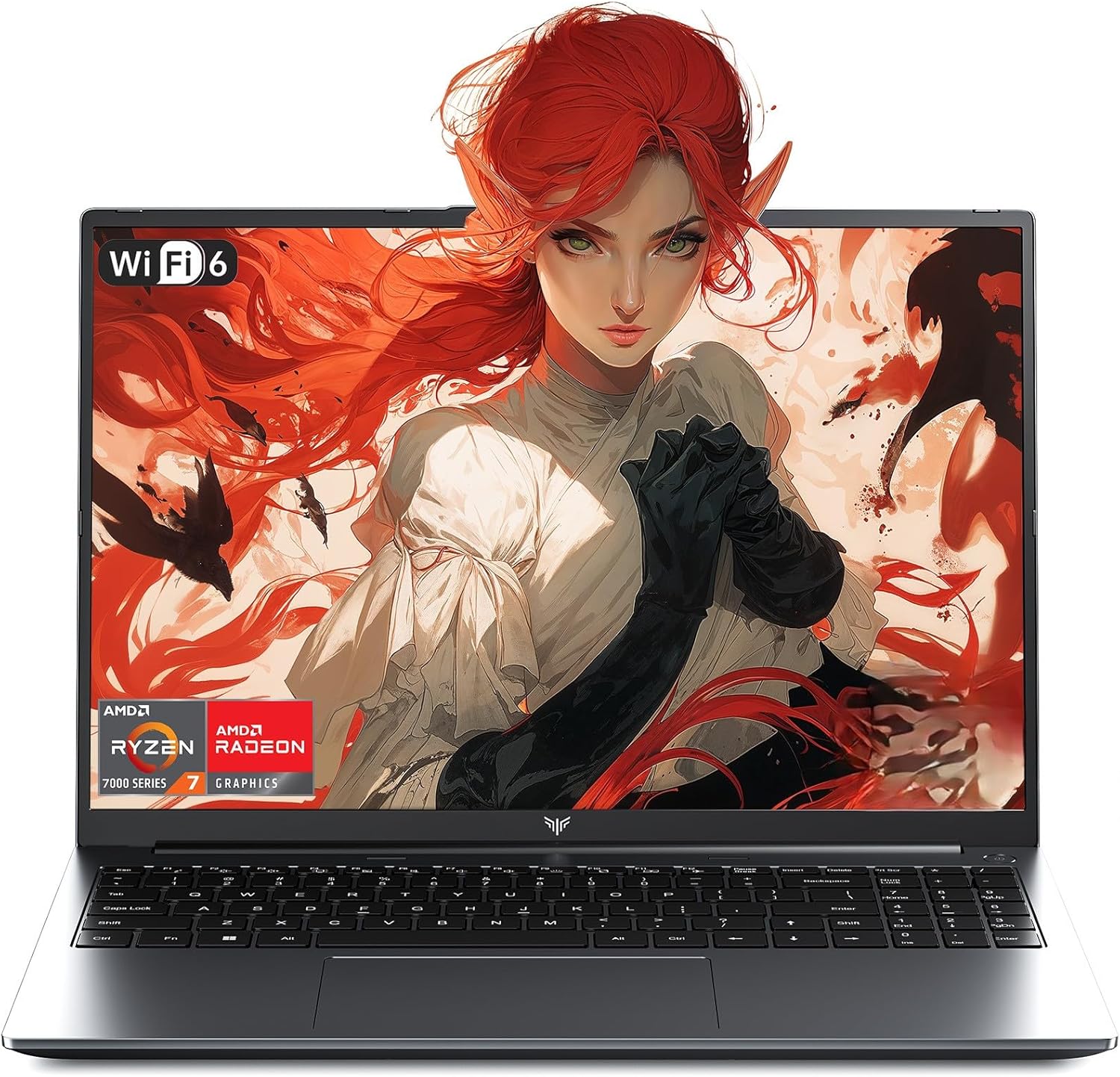 Gaming Laptop with AMD Ryzen7 7730U 8-core Processor（Up to 4.5GHz),16GB DDR4 RAM 512GB SSD, AMD Radeon Graphics,WiFi 6,15.6 inch IPS Display,Webcam, Windows 11 Laptop Computer for Video Editing
