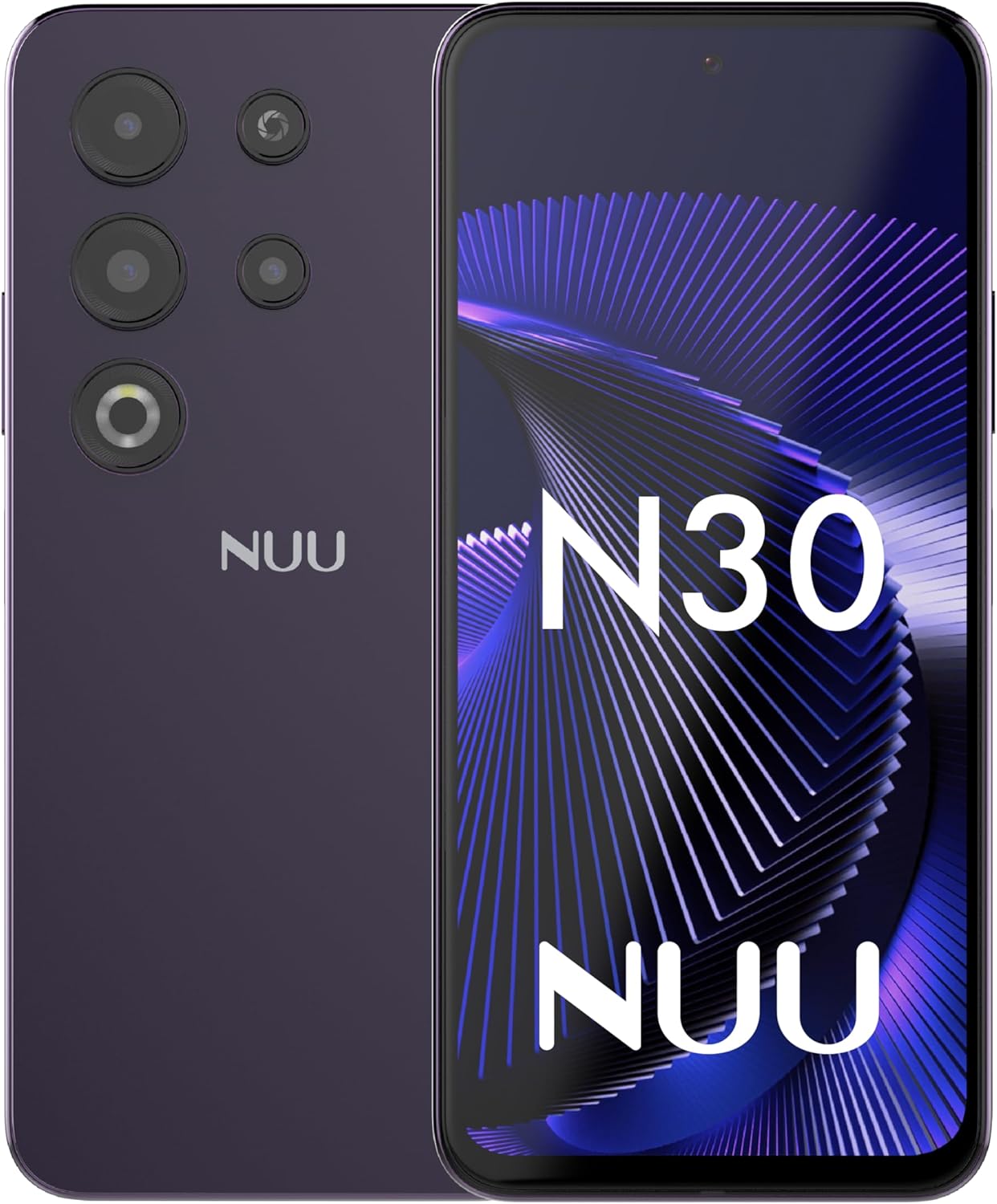 NUU N30 Cell Phone Unlocked for T-Mobile, Mint, Metro, Qlink, Tello 6GB/128GB, Teen Phone, Dual SIM 4G, Octa-Core 6.7″ 90Hz HD+, Any Parental APP, Unlocked Android Phones, Purple, 1 Year US Warranty